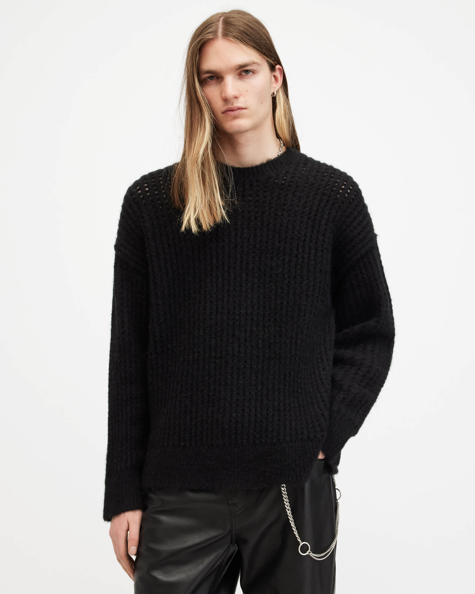 Allsaints Men's Harlen Crew Neck Relaxed Fit Jumper - Size  Xxl