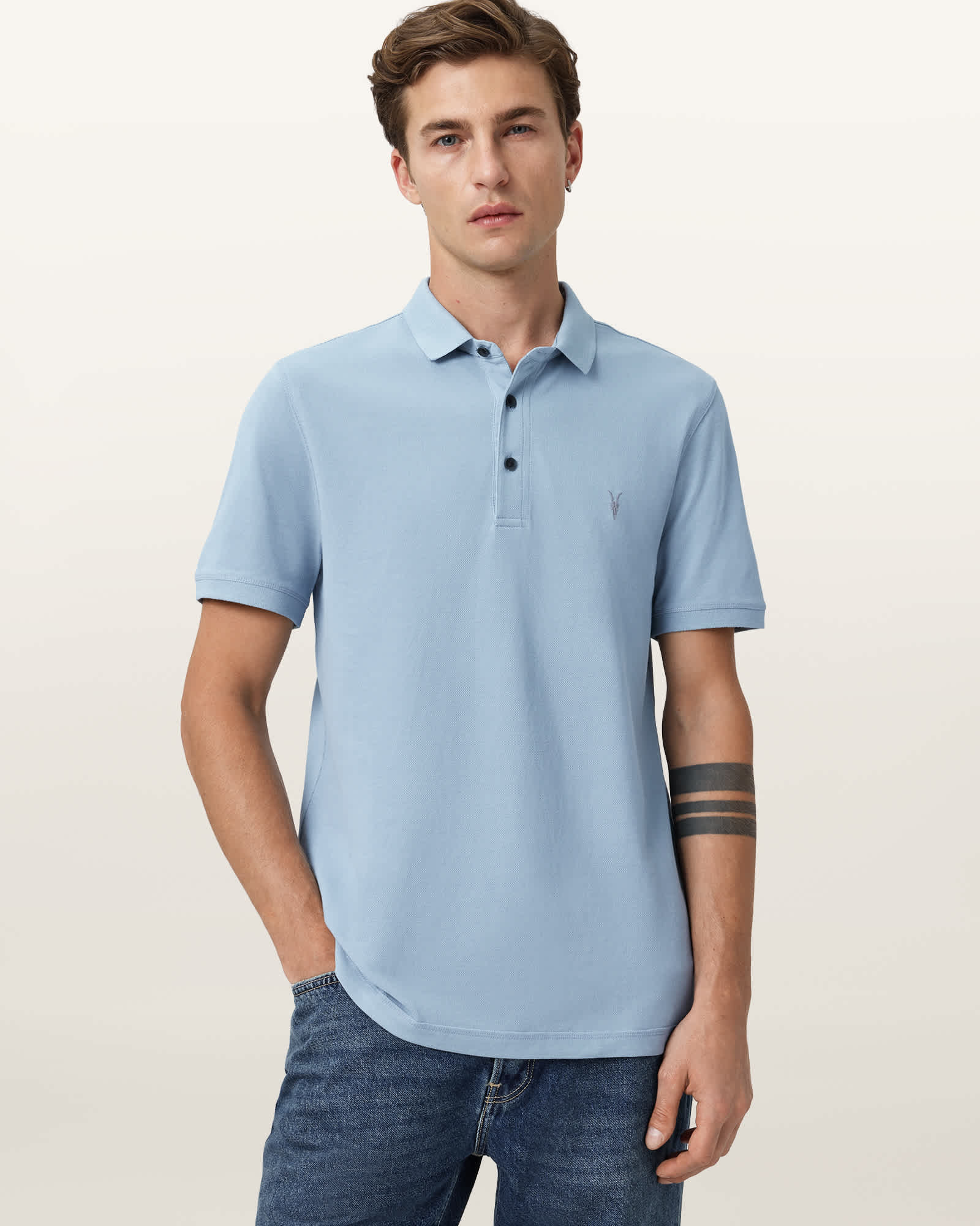 AllSaints Reform Short Sleeve Polo Shirt
