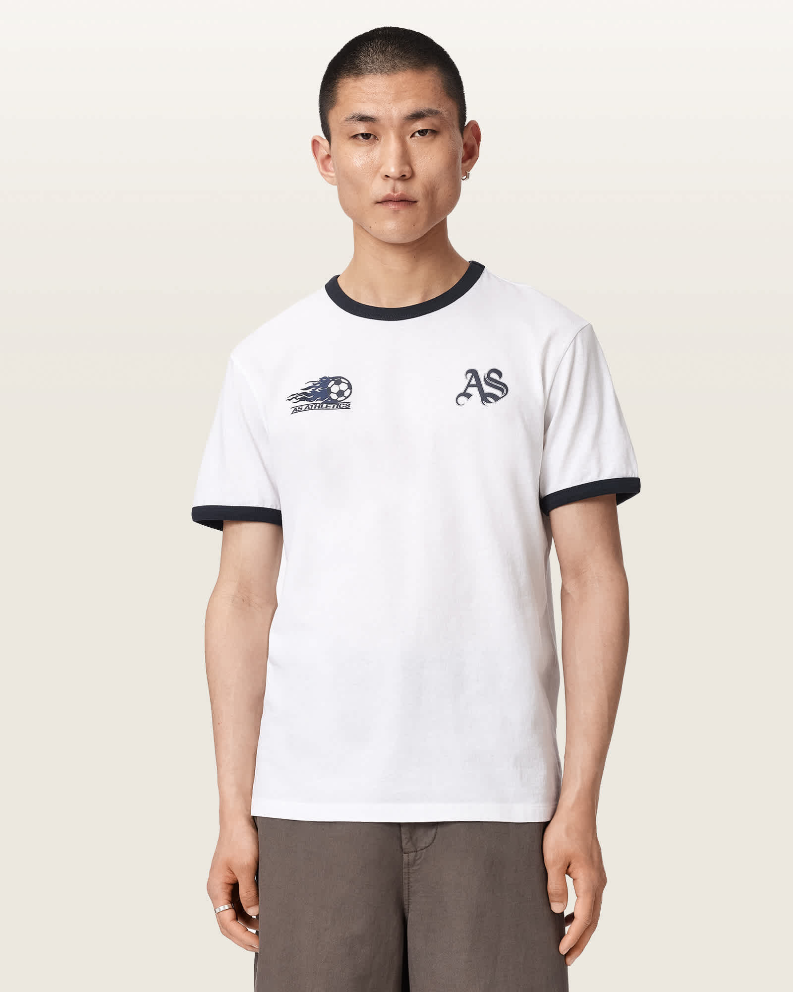 AllSaints Cotton Blighty Short Sleeve Crew Neck T-Shirt, Size: S