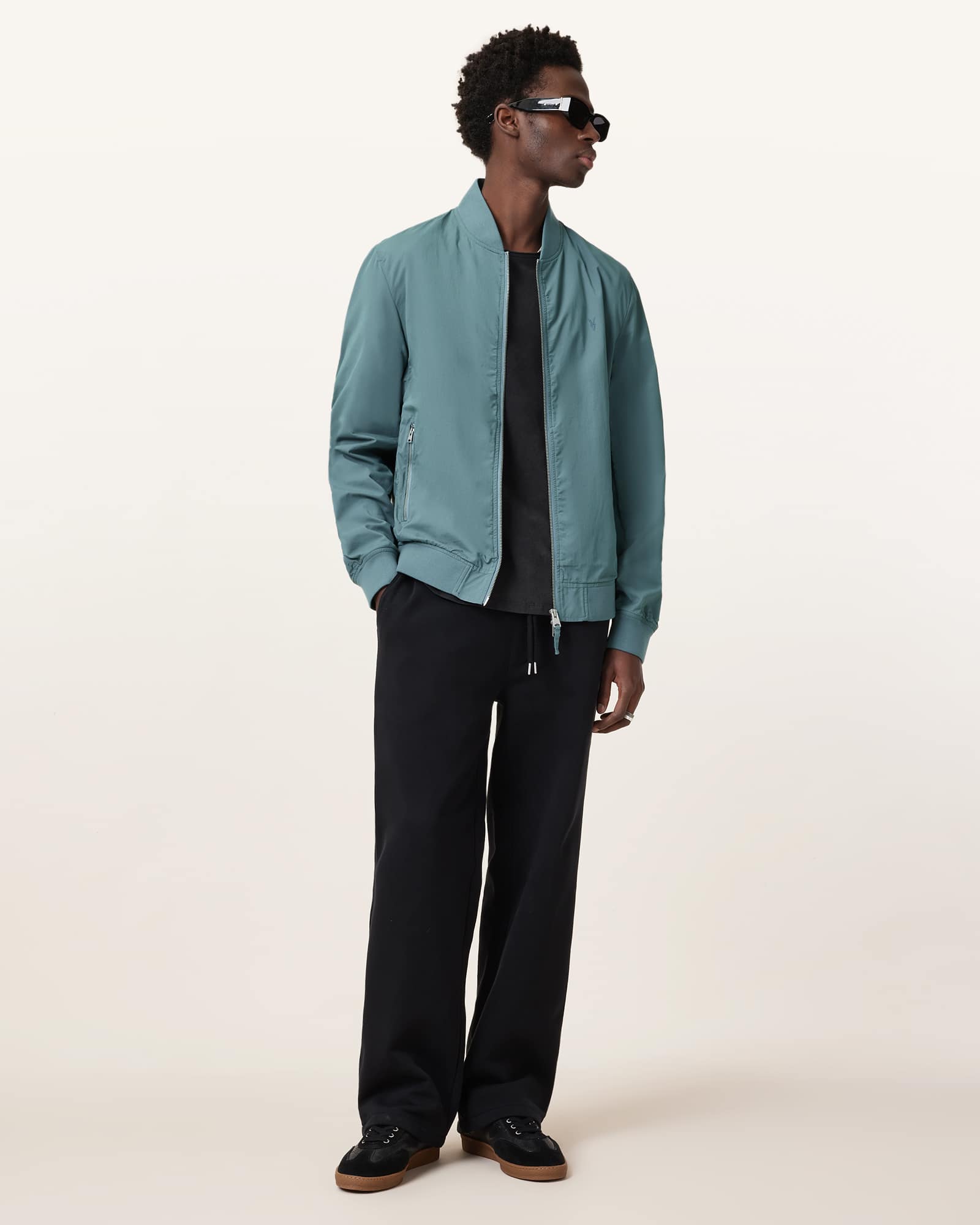 AllSaints Bassett Ramskull Bomber Jacket,, Eris Blue