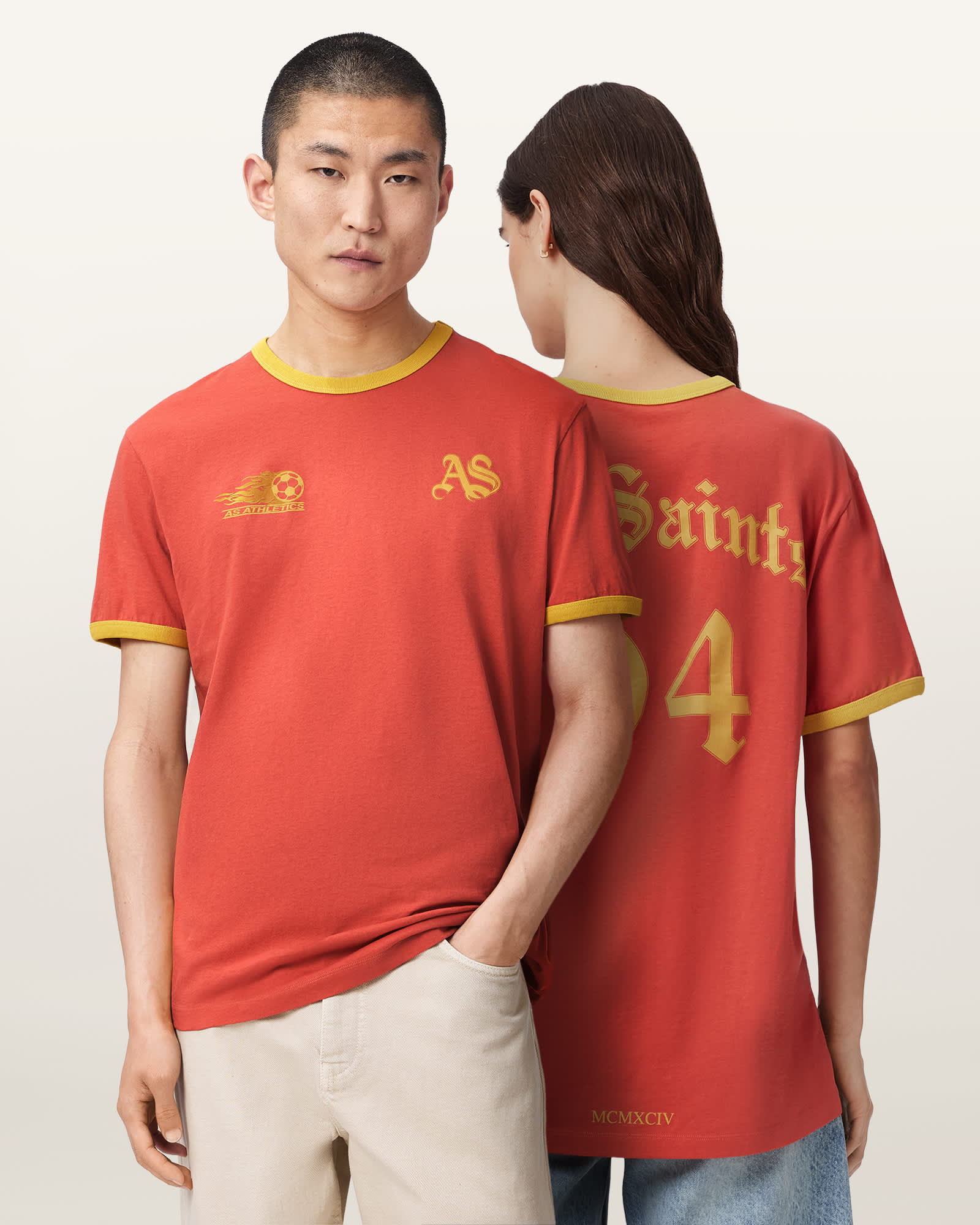 AllSaints Furia Short Sleeve Crew Neck T-Shirt