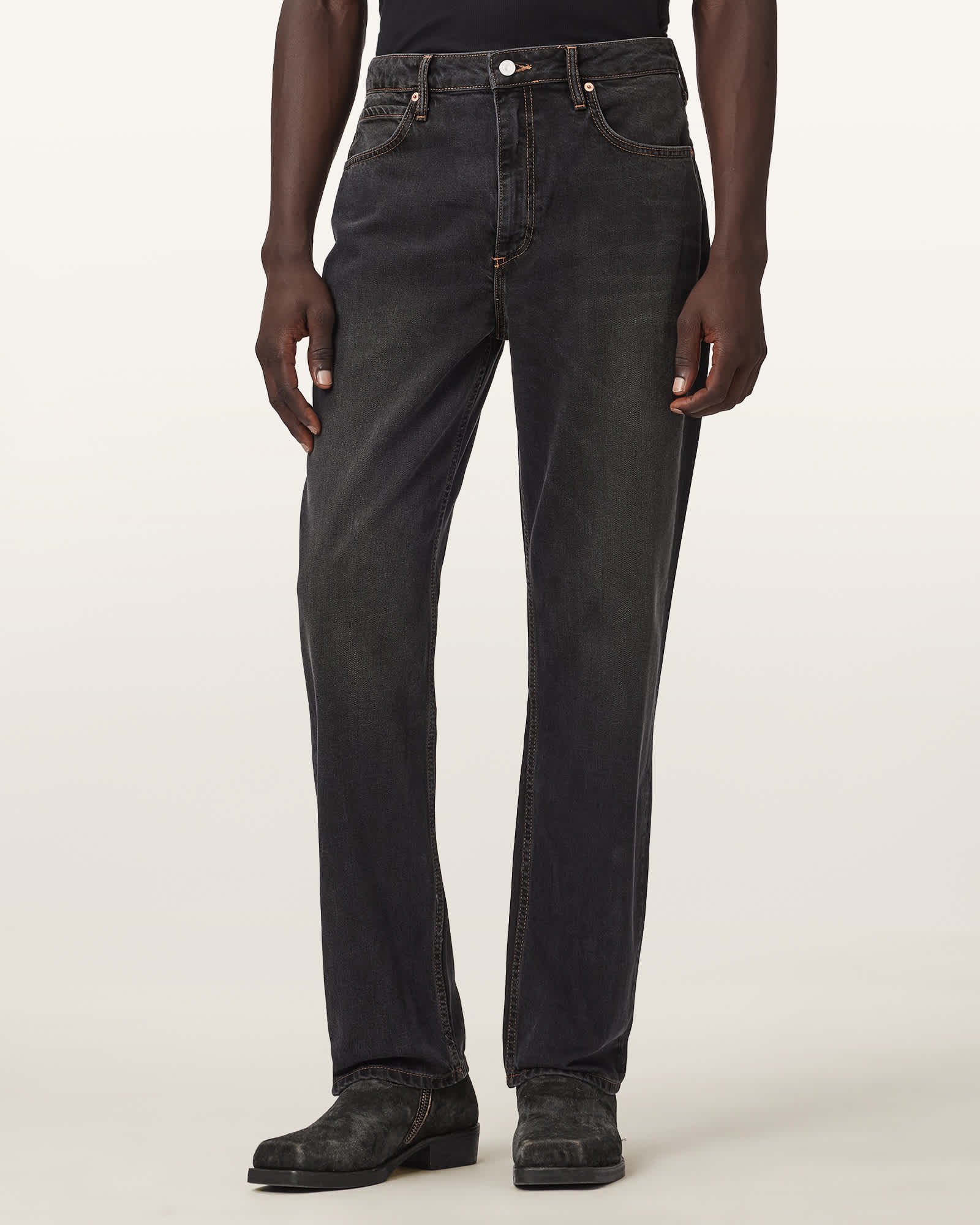 AllSaints Lyocell Reid Straight Fit Denim Jeans, Size: 30/L30