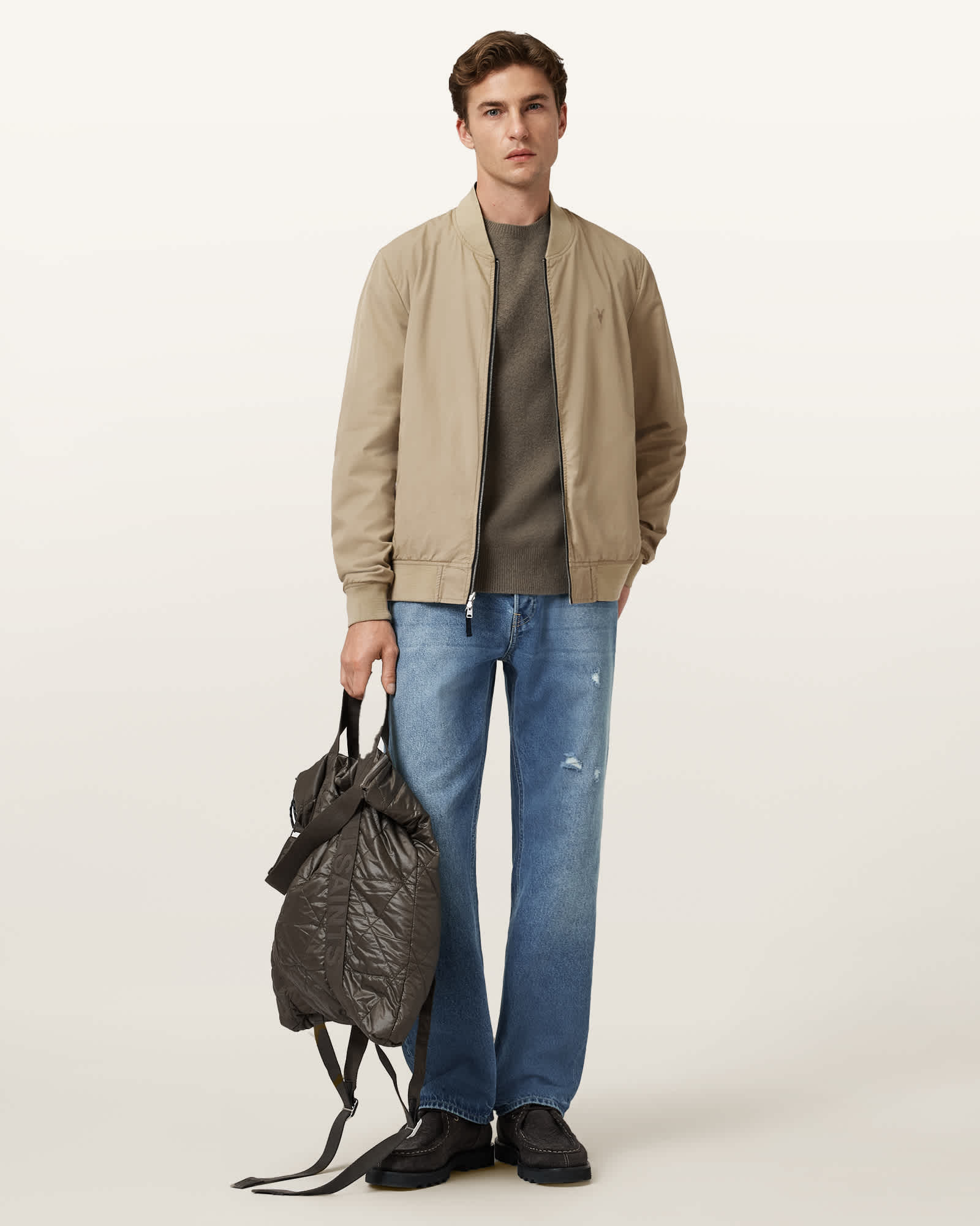 Allsaints Bassett Reversible Ramskull Bomber Jacket,