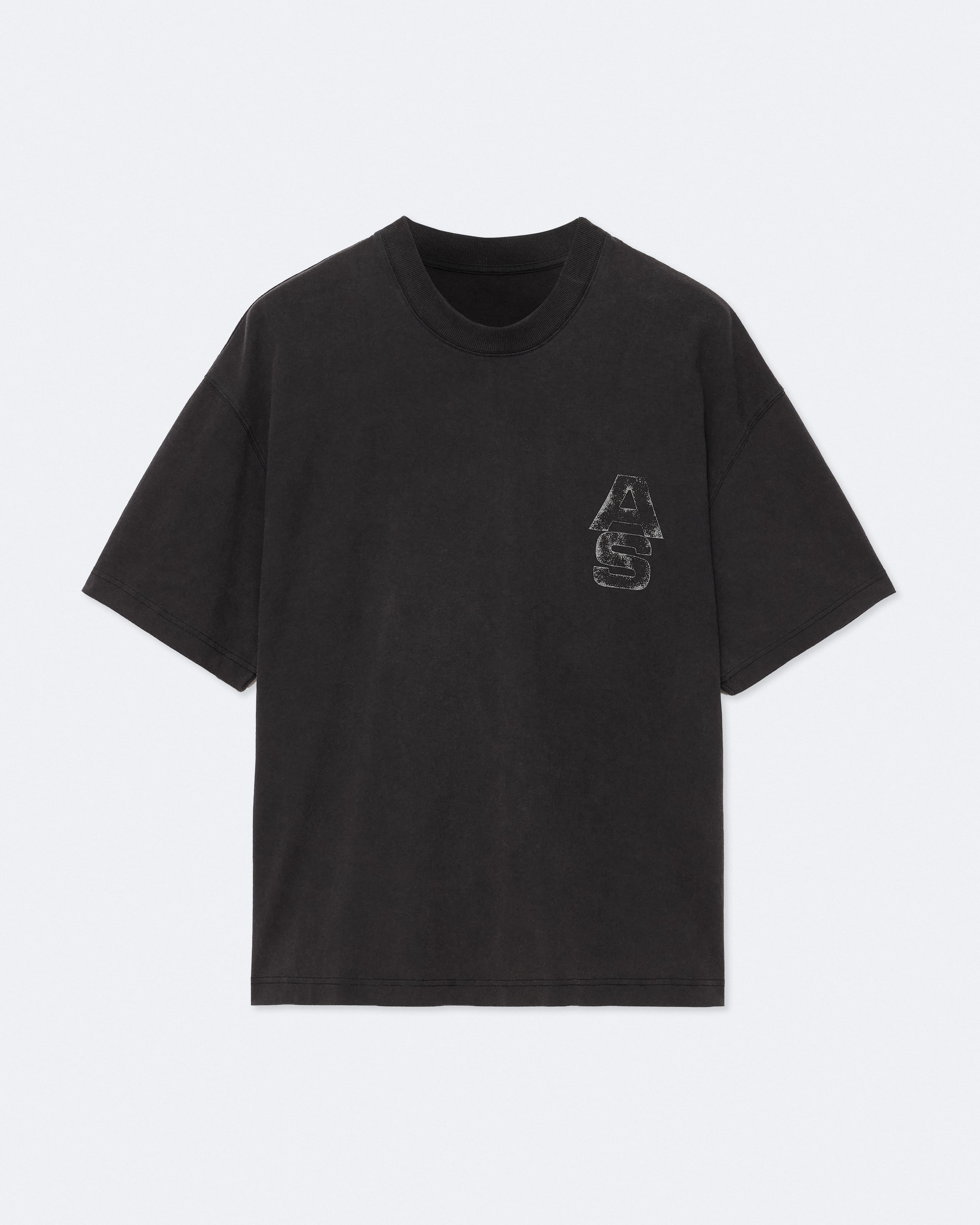 Allsaints Herren Schwarz Roller Kurzarmshirt Mit Rundhalsausschnitt In Verwaschenem - Bild 3