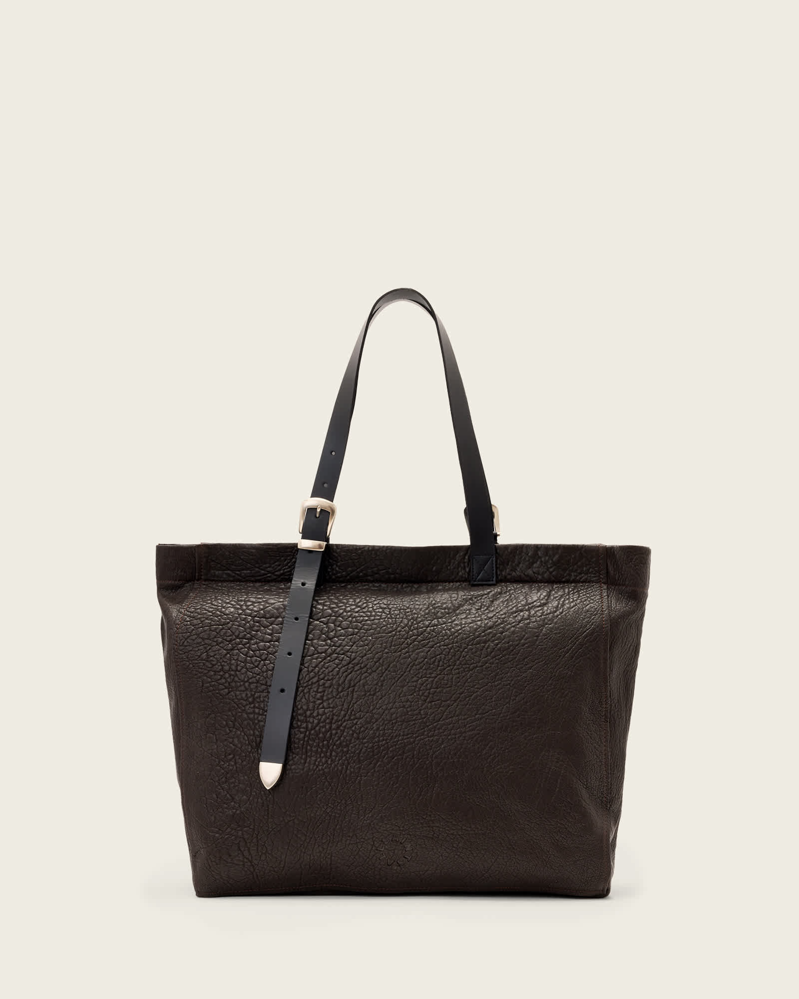 Allsaints Men's Brown Haven Leather Tote Bag, One Size