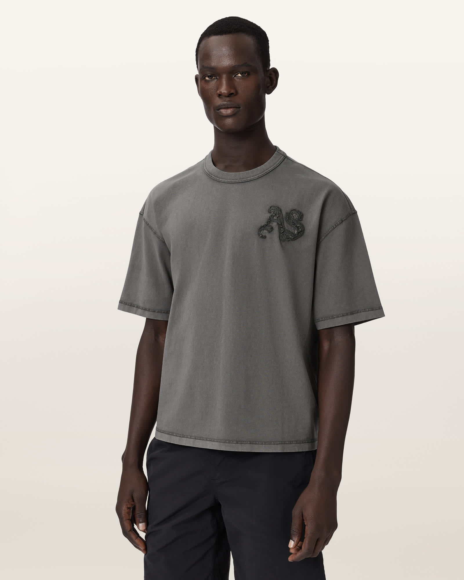 AllSaints Cotton Insignia Short Sleeve Cotton T-Shirt, Size: XL