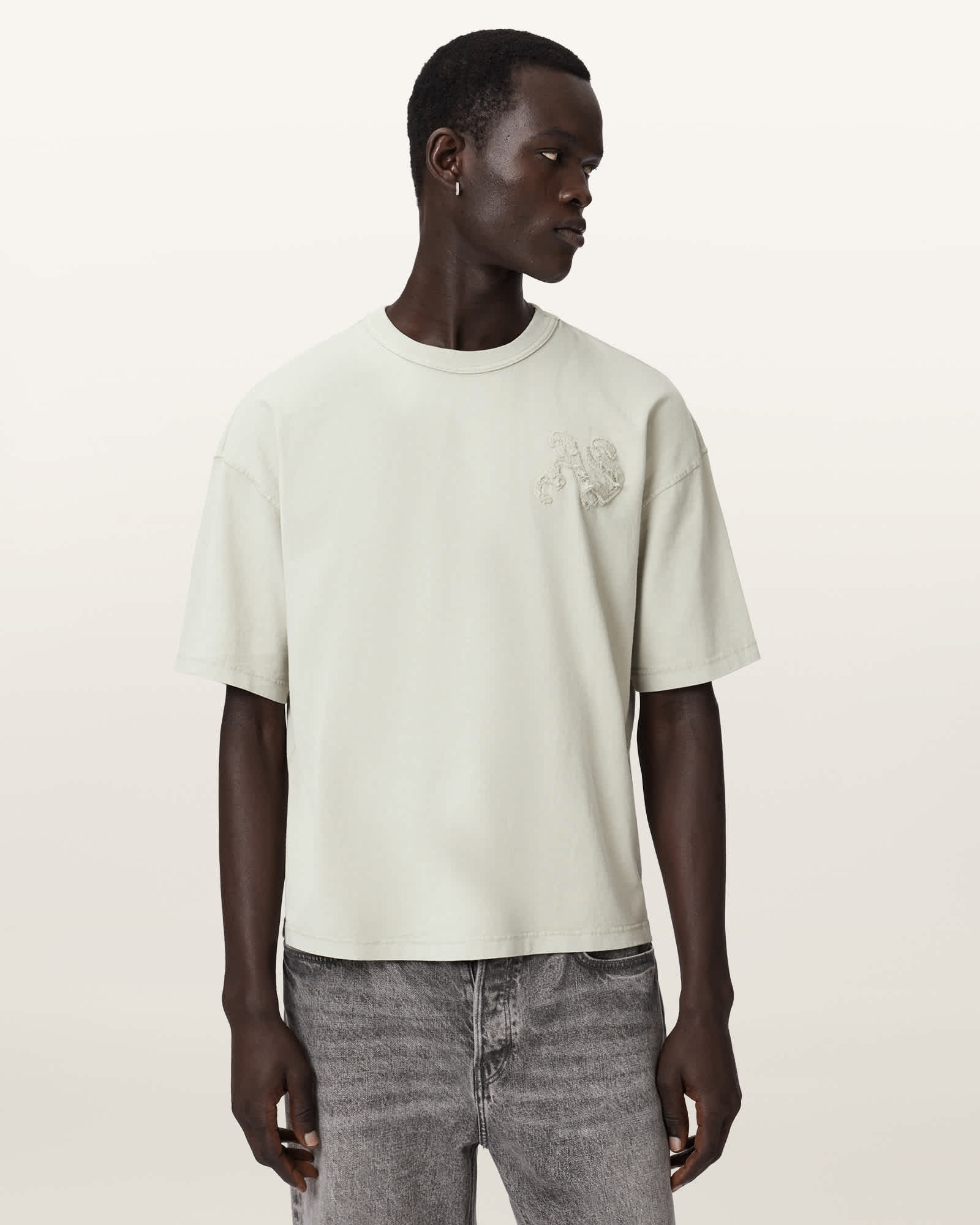 AllSaints Cotton Insignia Short Sleeve Cotton T-Shirt, Size: XXL