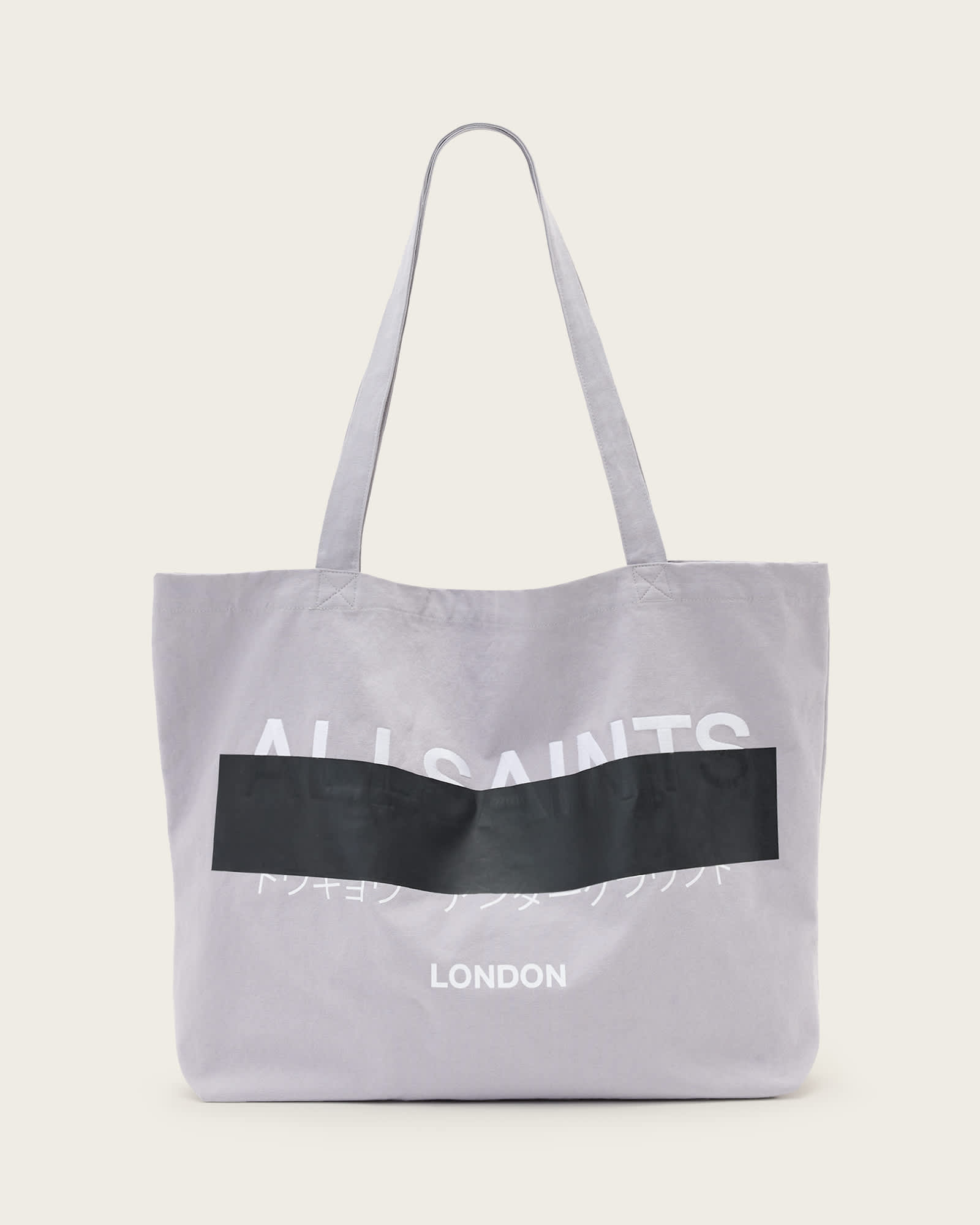 AllSaints Redact Tote Bag,, Machine Grey