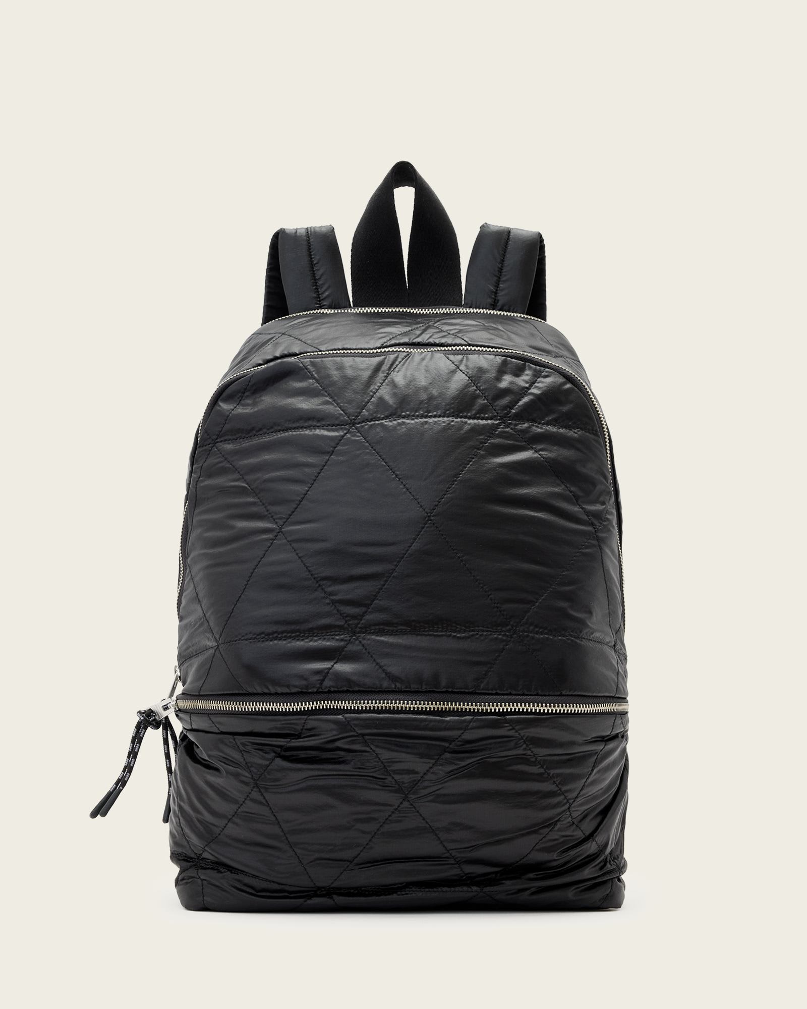 AllSaints Finn Quilted Backpack,, Black