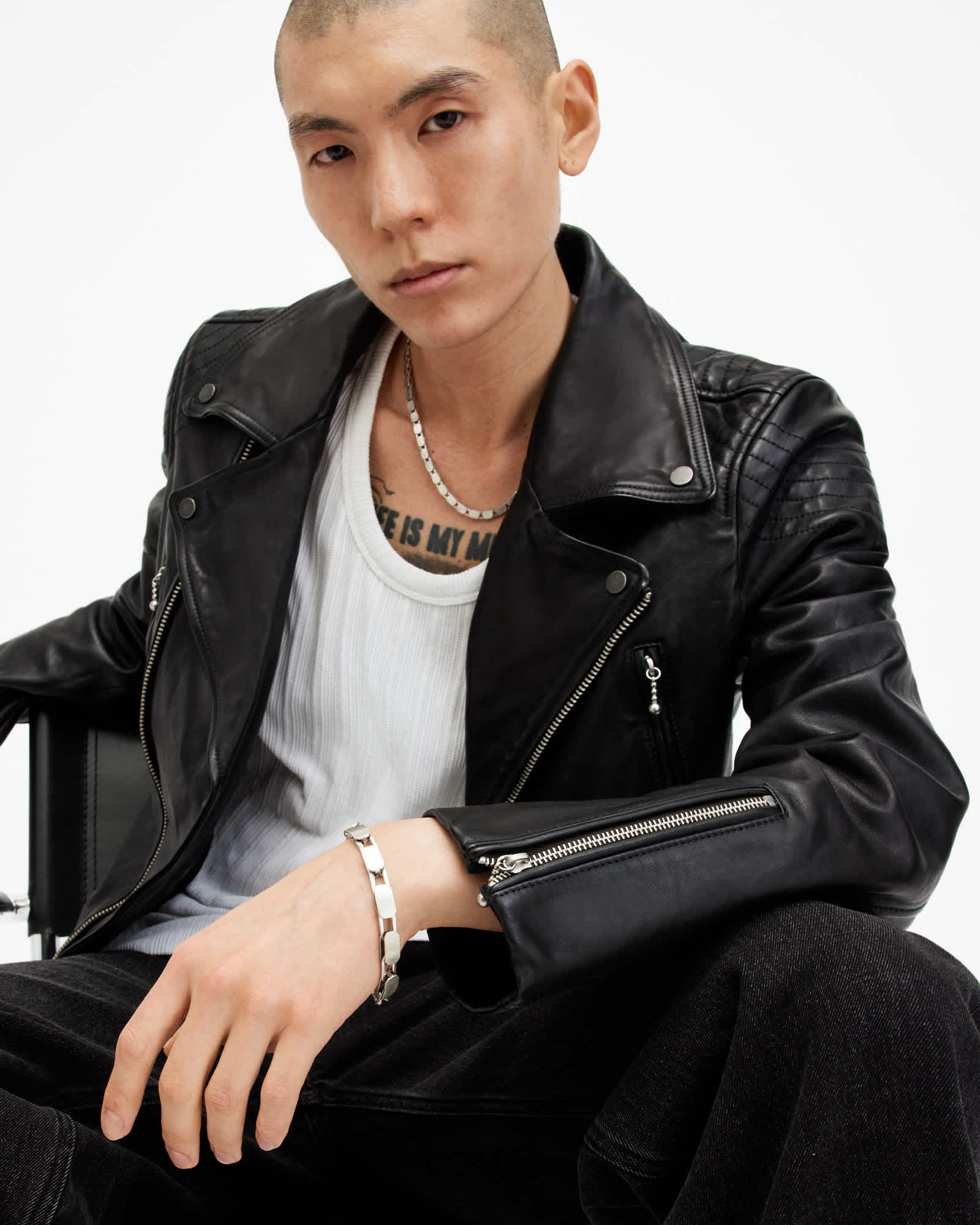 AllSaints Brass Pelter Large Chain Bracelet