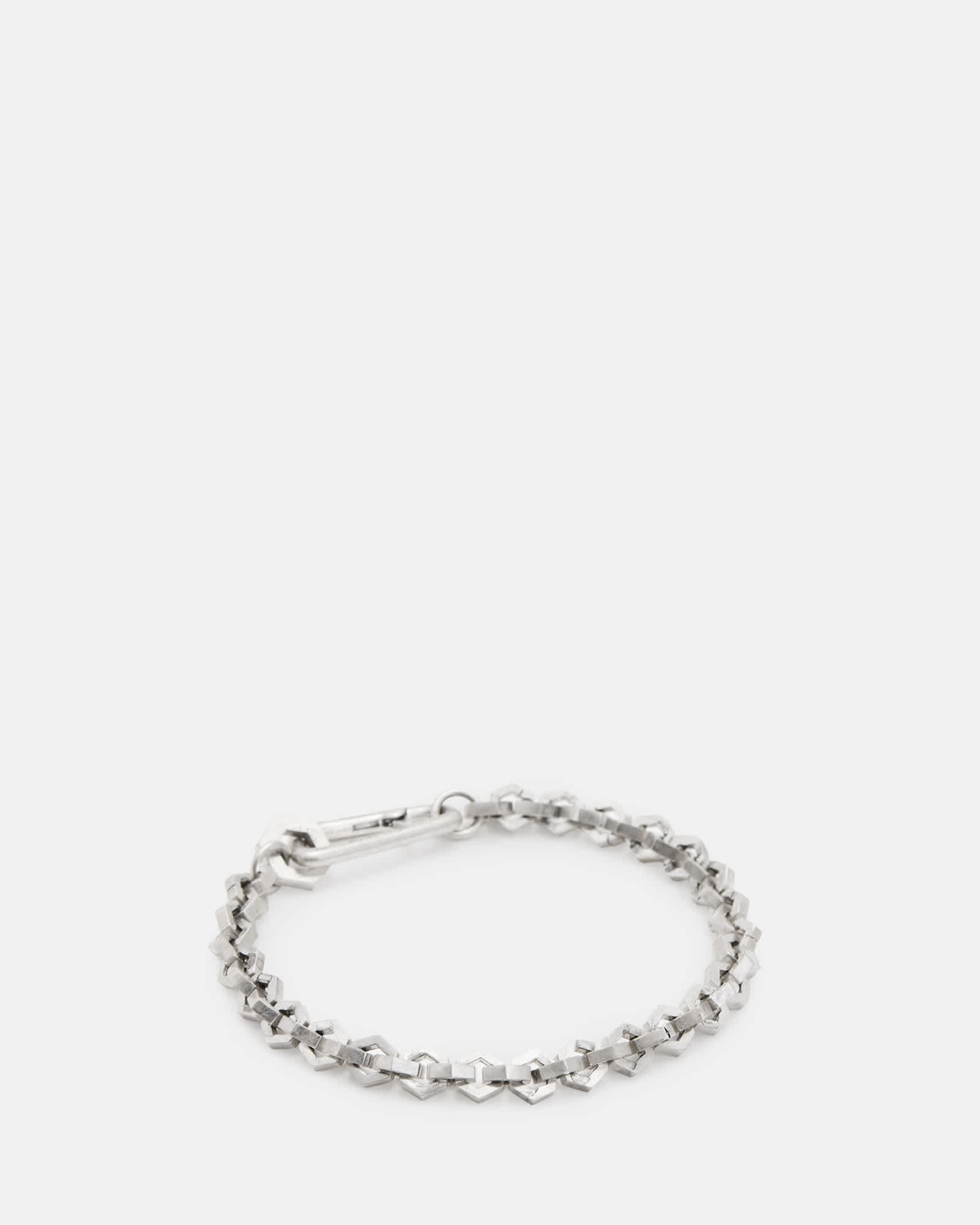 AllSaints Brass Hex Chain Bracelet