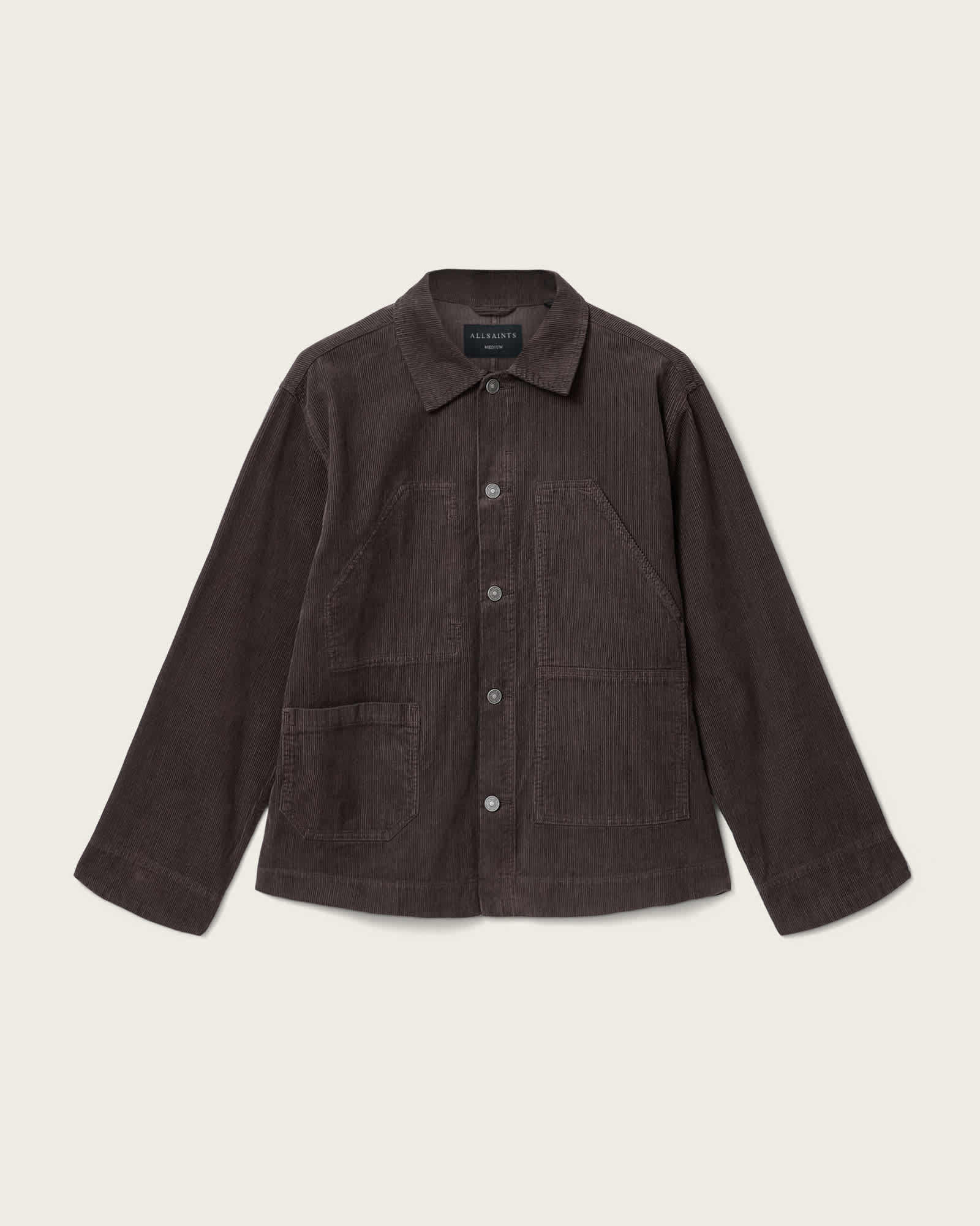 Allsaints Herren Braun Men's Mukesh Relaxed Fit Cord Shacket Size Xs - Bild 1