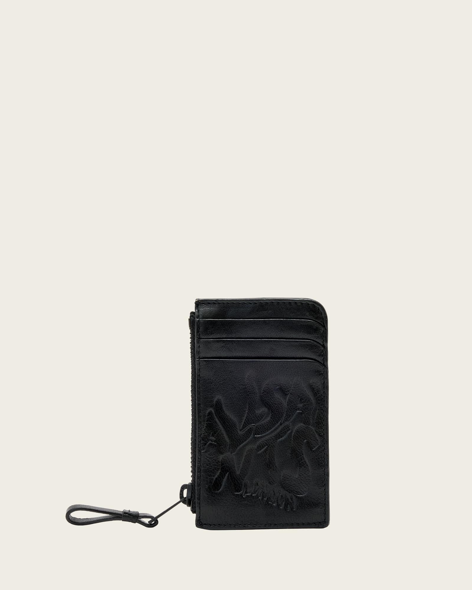 AllSaints Leather Isamu Orlando Leather Wallet, Size: One Size