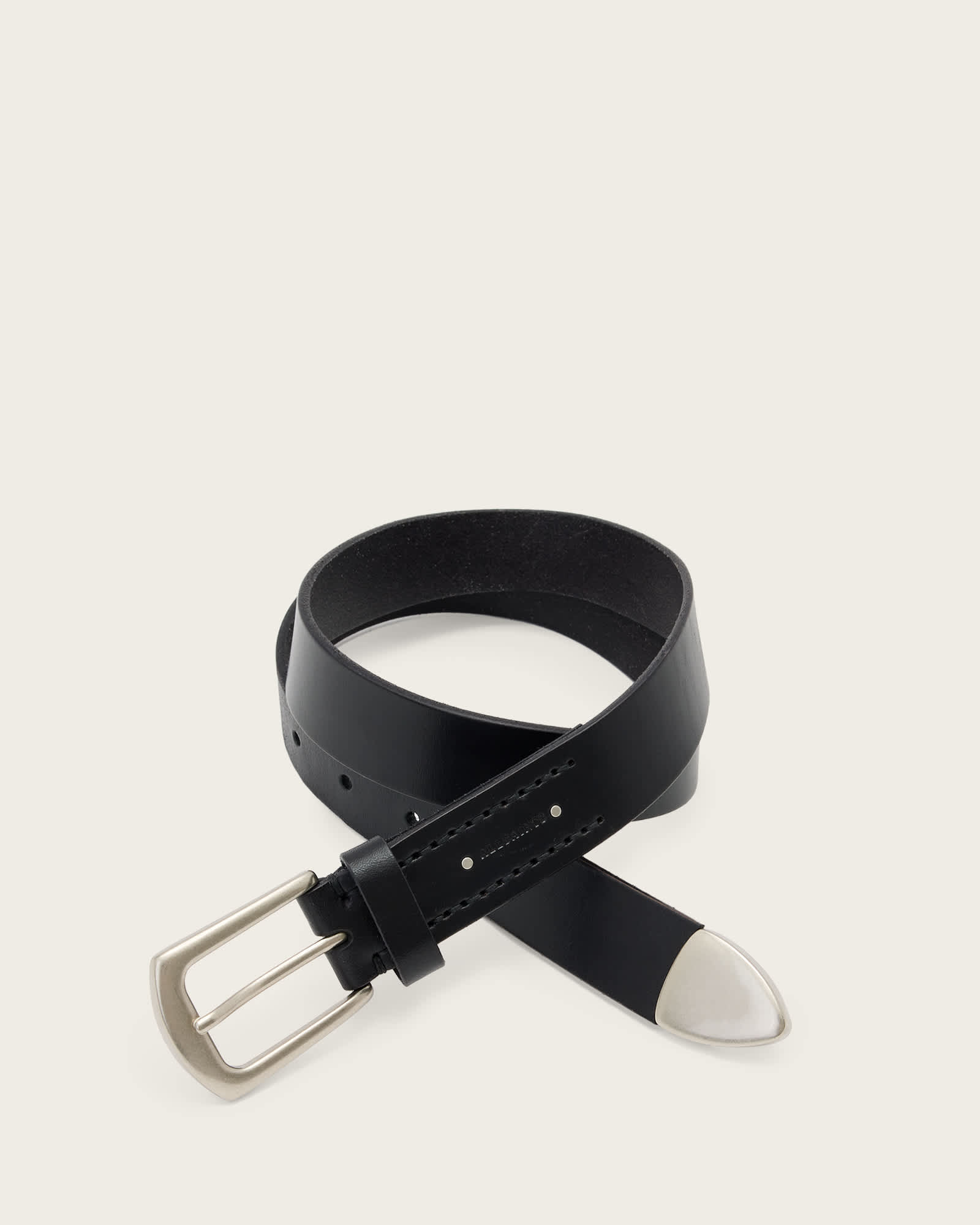Allsaints Men's Kane Leather Western Belt - Size  36