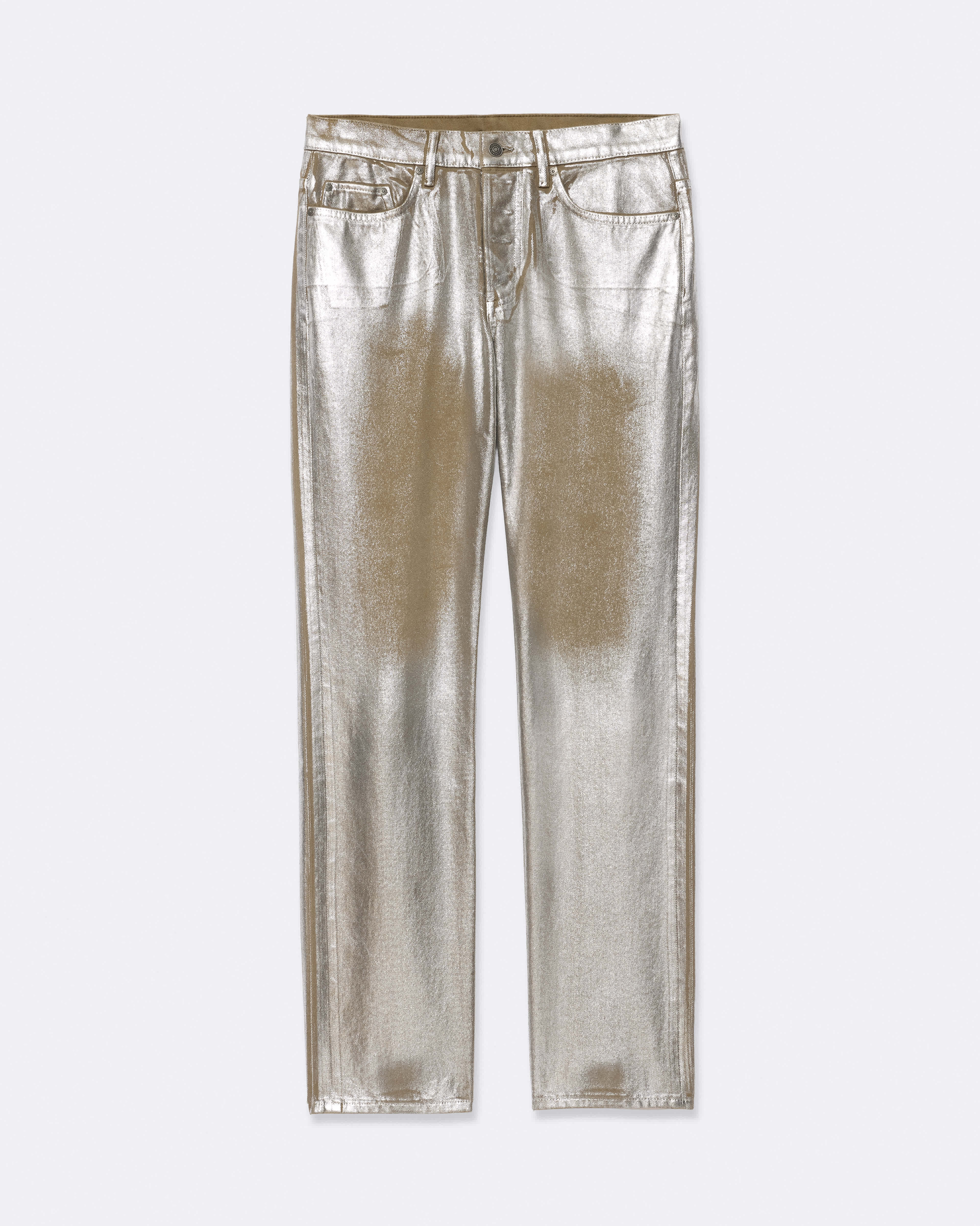 AllSaints Slim-Straight Leg Metallic Coated Jeans, Size: 28/L30