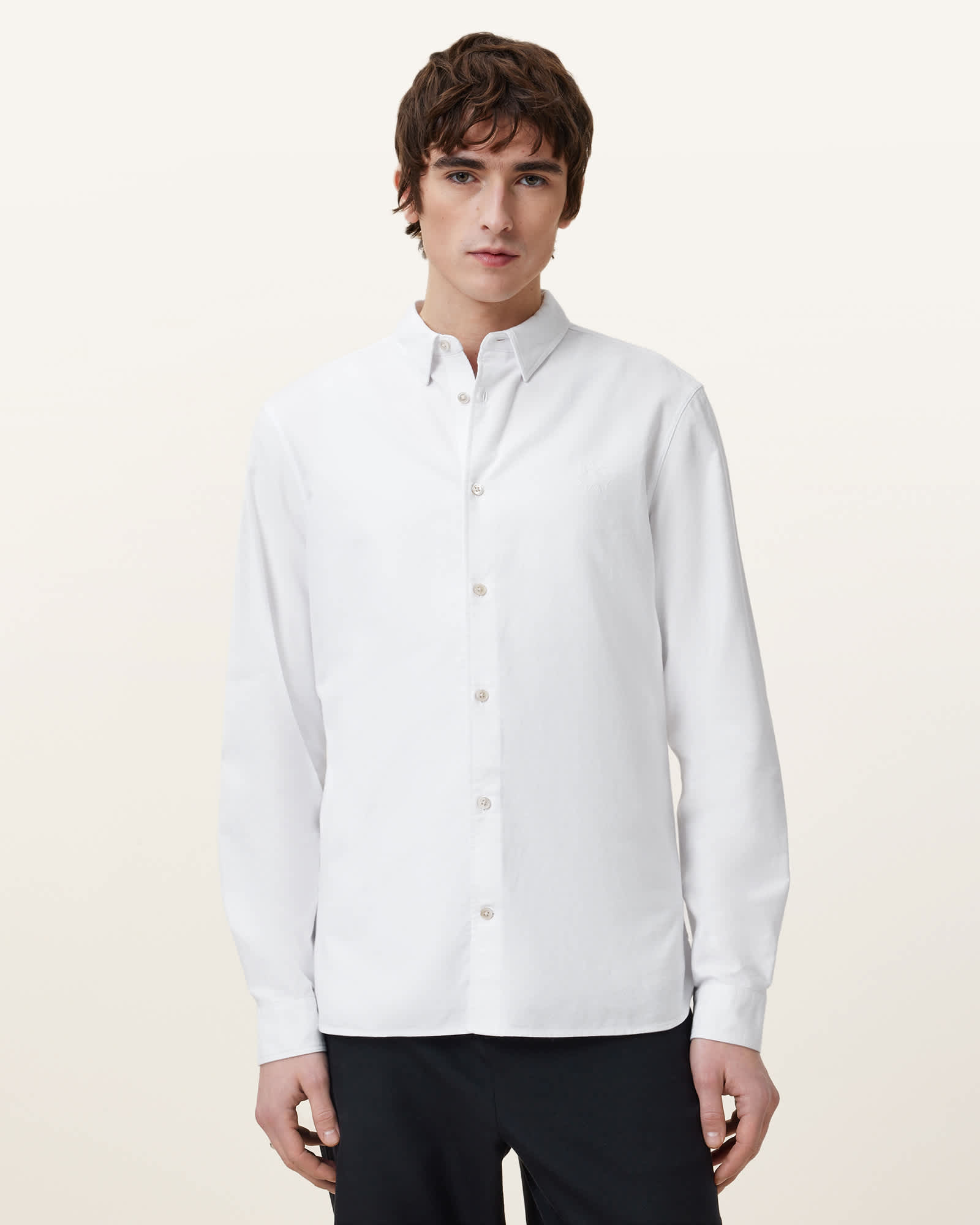 AllSaints Haven Long Sleeve Shirt,, White