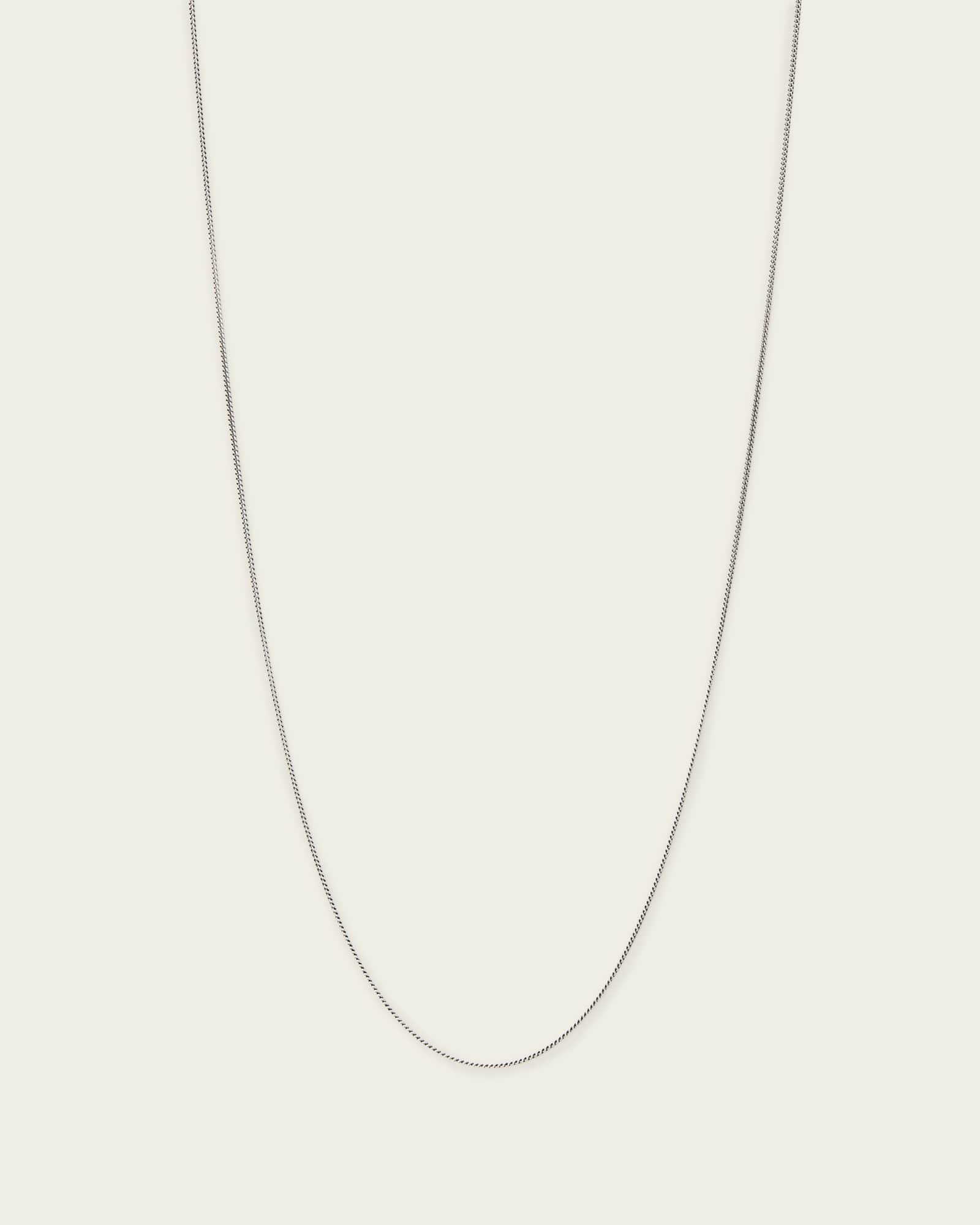 Allsaints Men's Silver Axl Sterling Large Curb Necklace, One Size