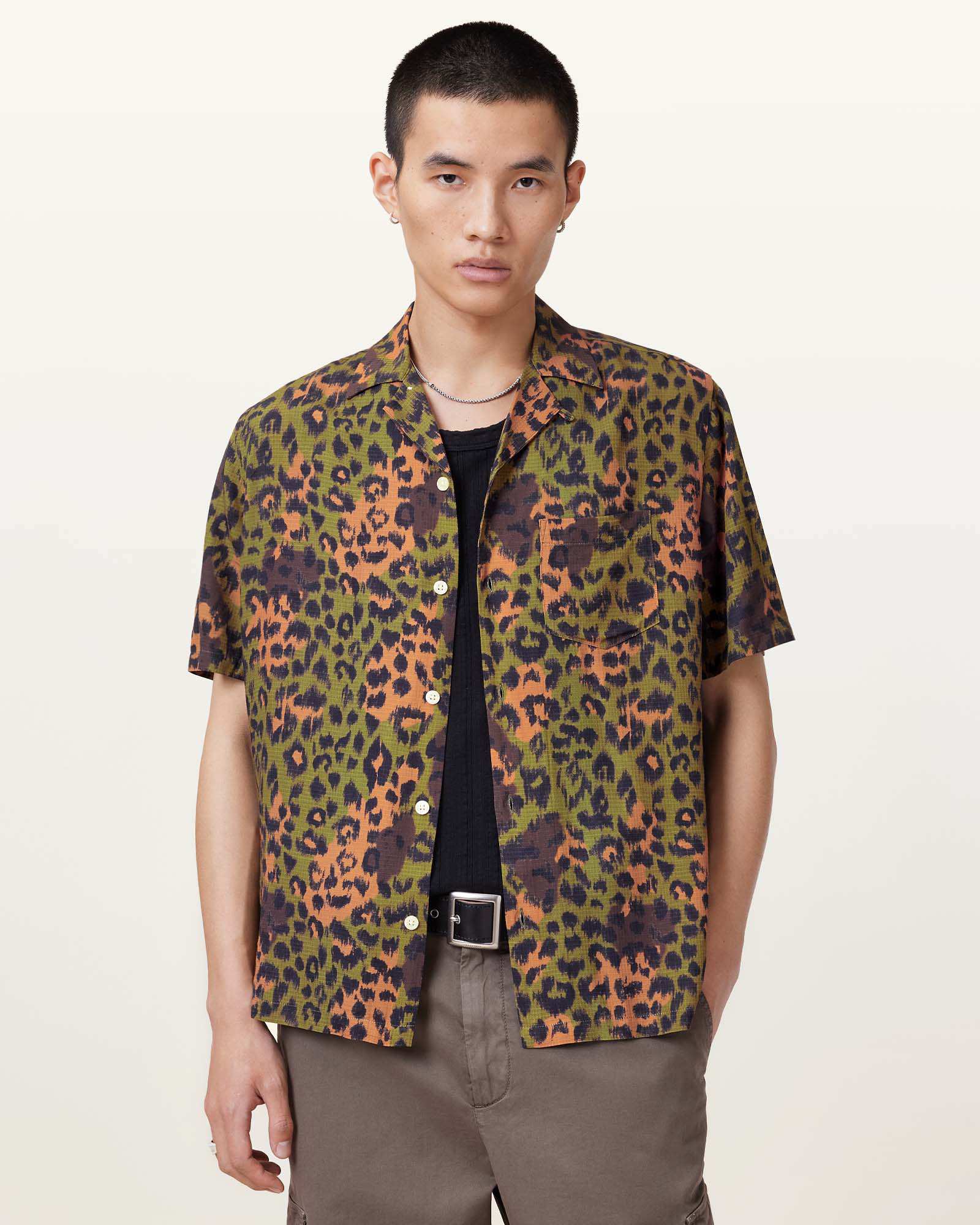 Allsaints Men's Styx Printed Short Sleeve Shirt - Size  Xs