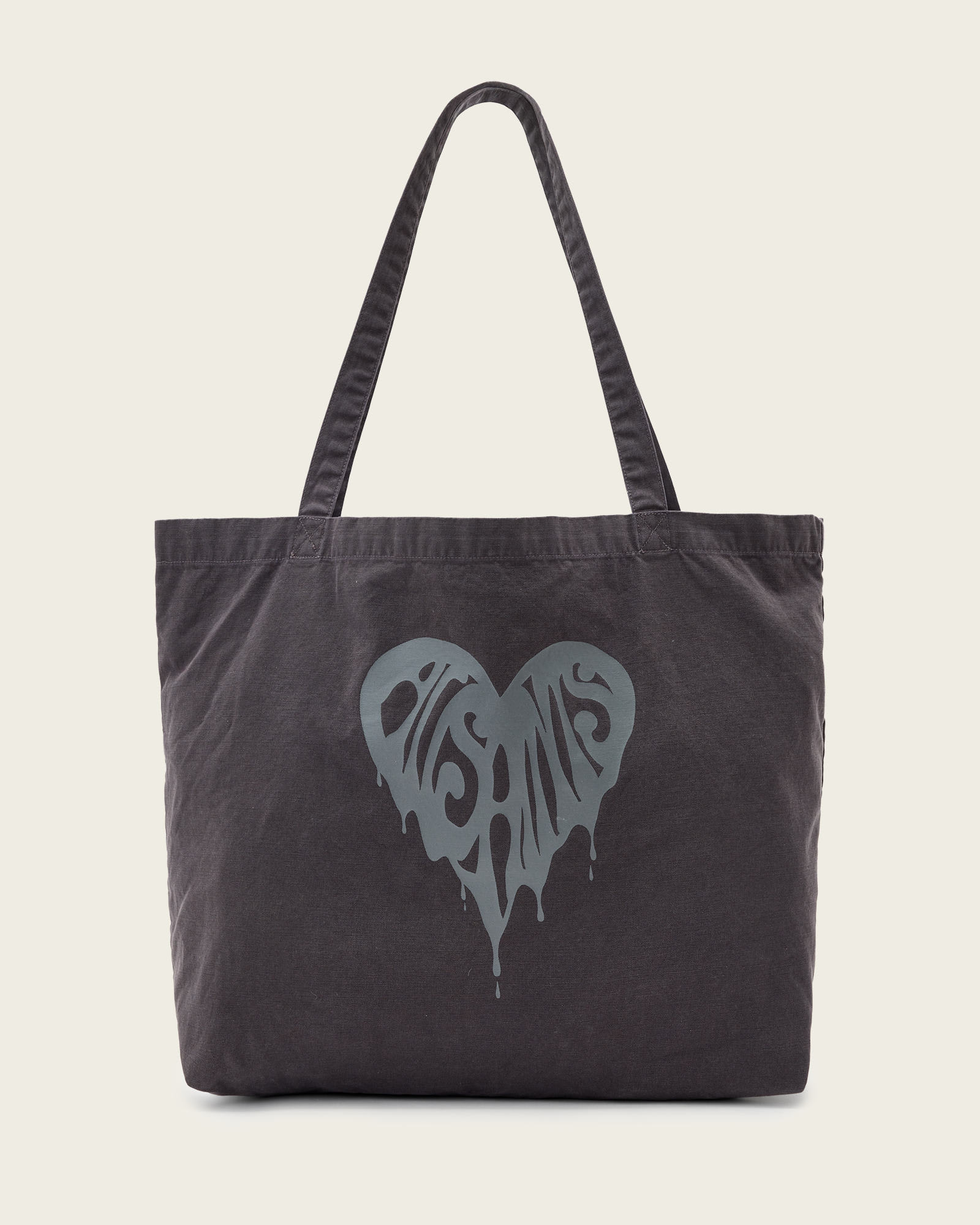 Allsaints Main: 100% Cotton Trip Cotton Tote Bag In Black
