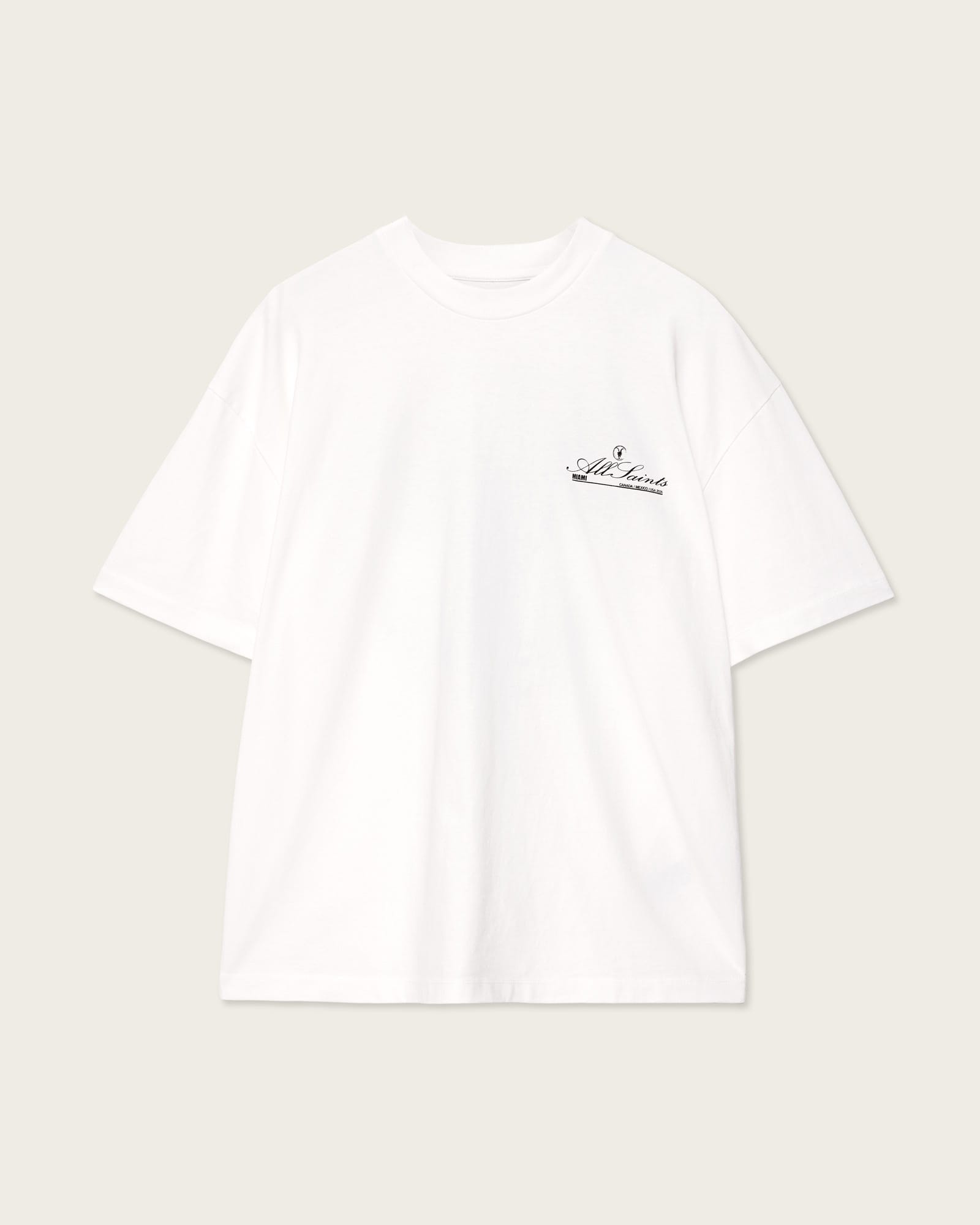 AllSaints Skullcup Miami Oversized Soccer T-Shirt