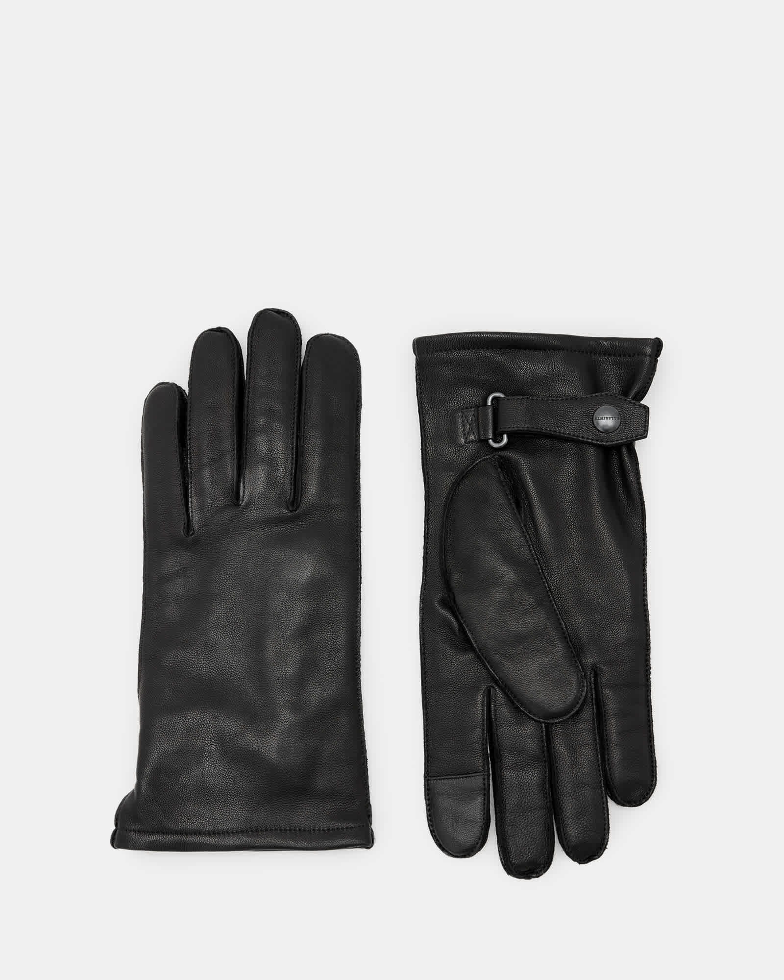 AllSaints Leather Yield Leather Gloves