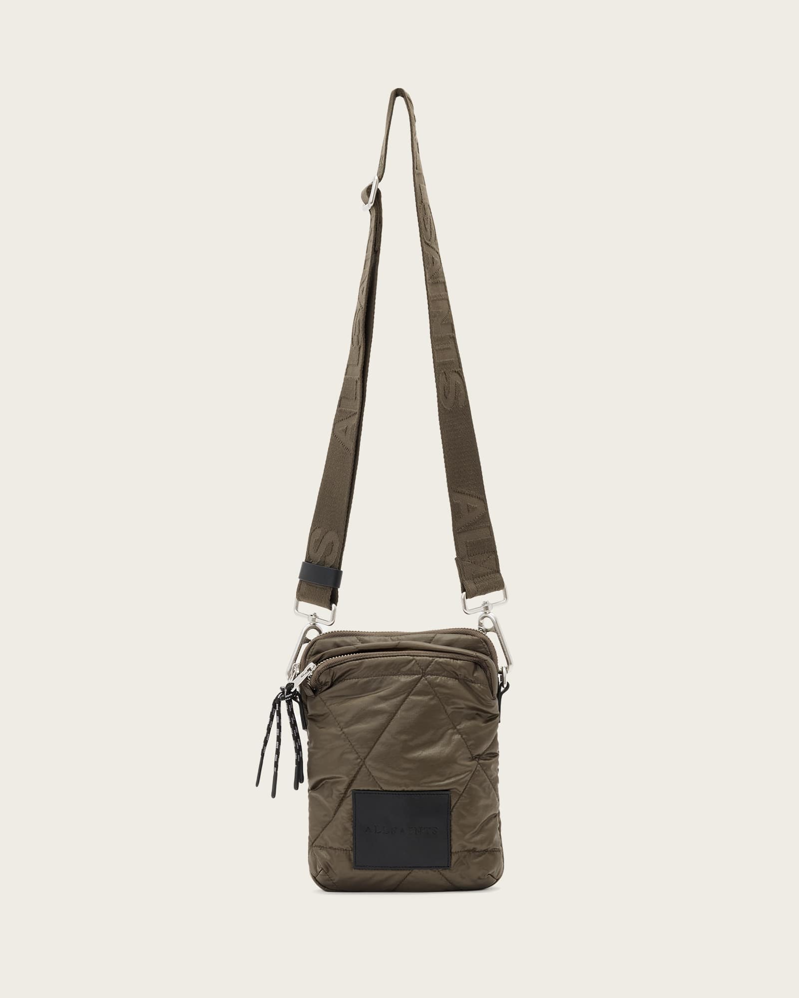 AllSaints Haven Quilted Crossbody Bag,, Green