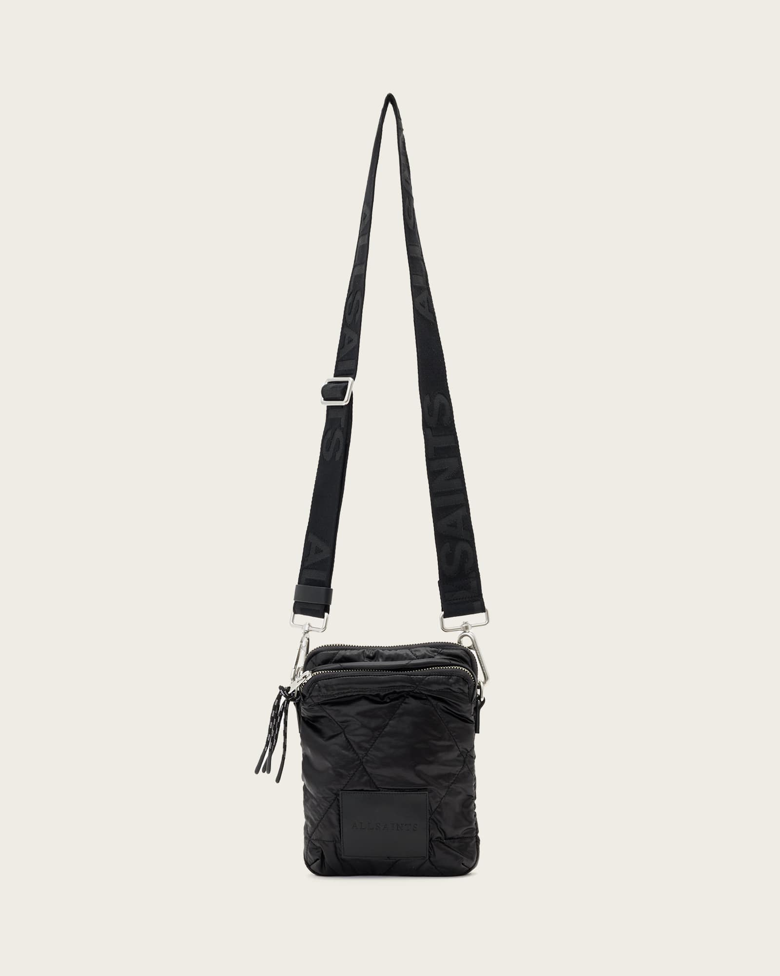 AllSaints Haven Quilted Crossbody Bag,, Black