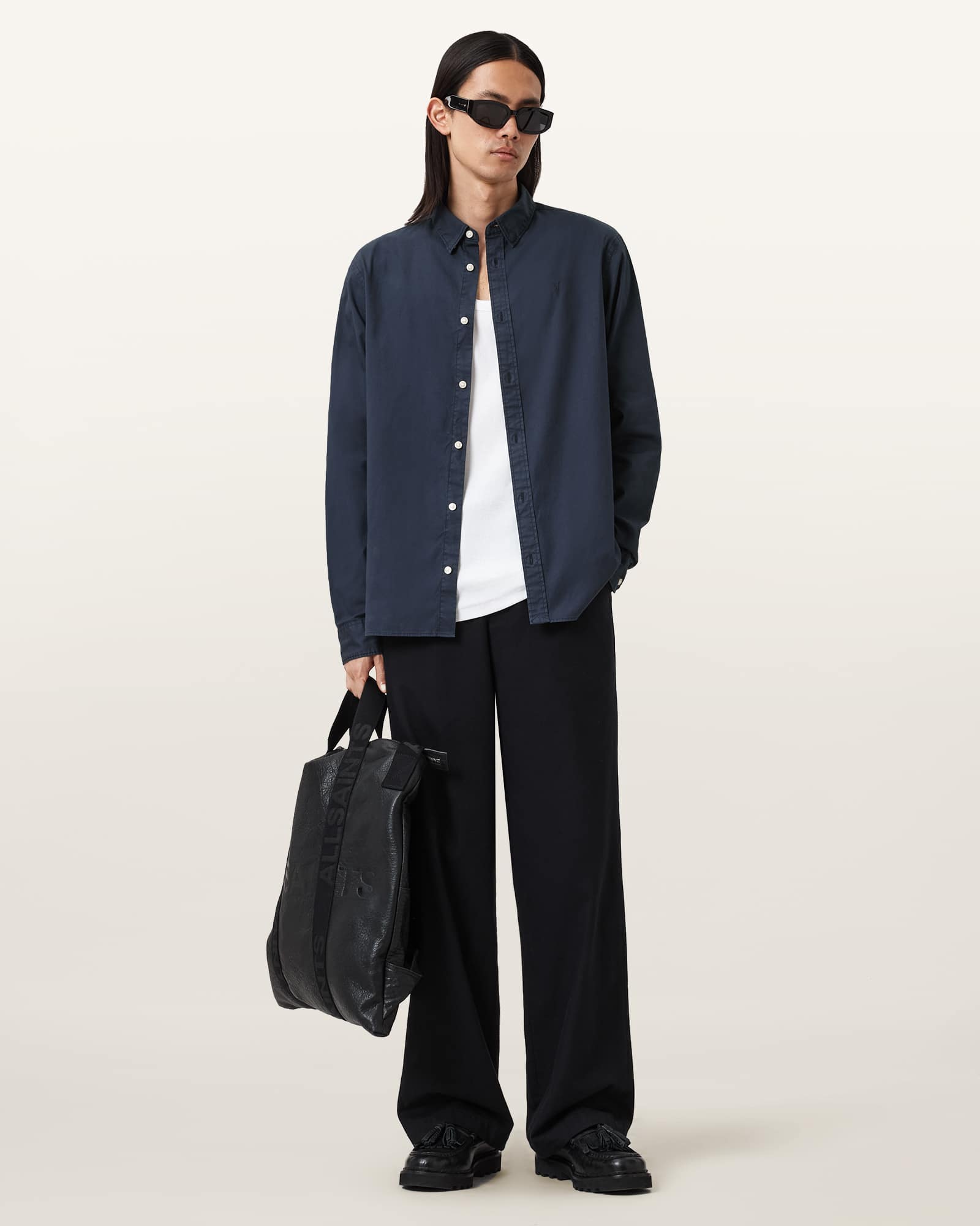 Allsaints Men's Hawthorne Ramskull Stretch Fit Shirt - Size  Xs