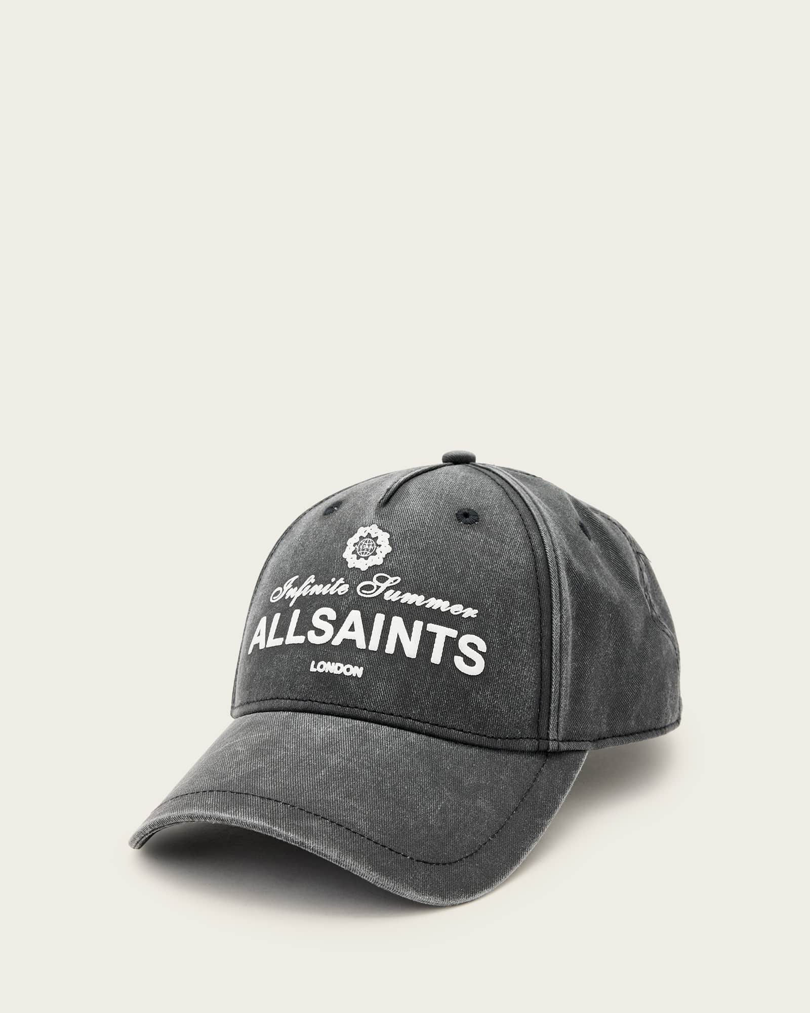 AllSaints Infinite Summer Print Baseball Cap,, Black