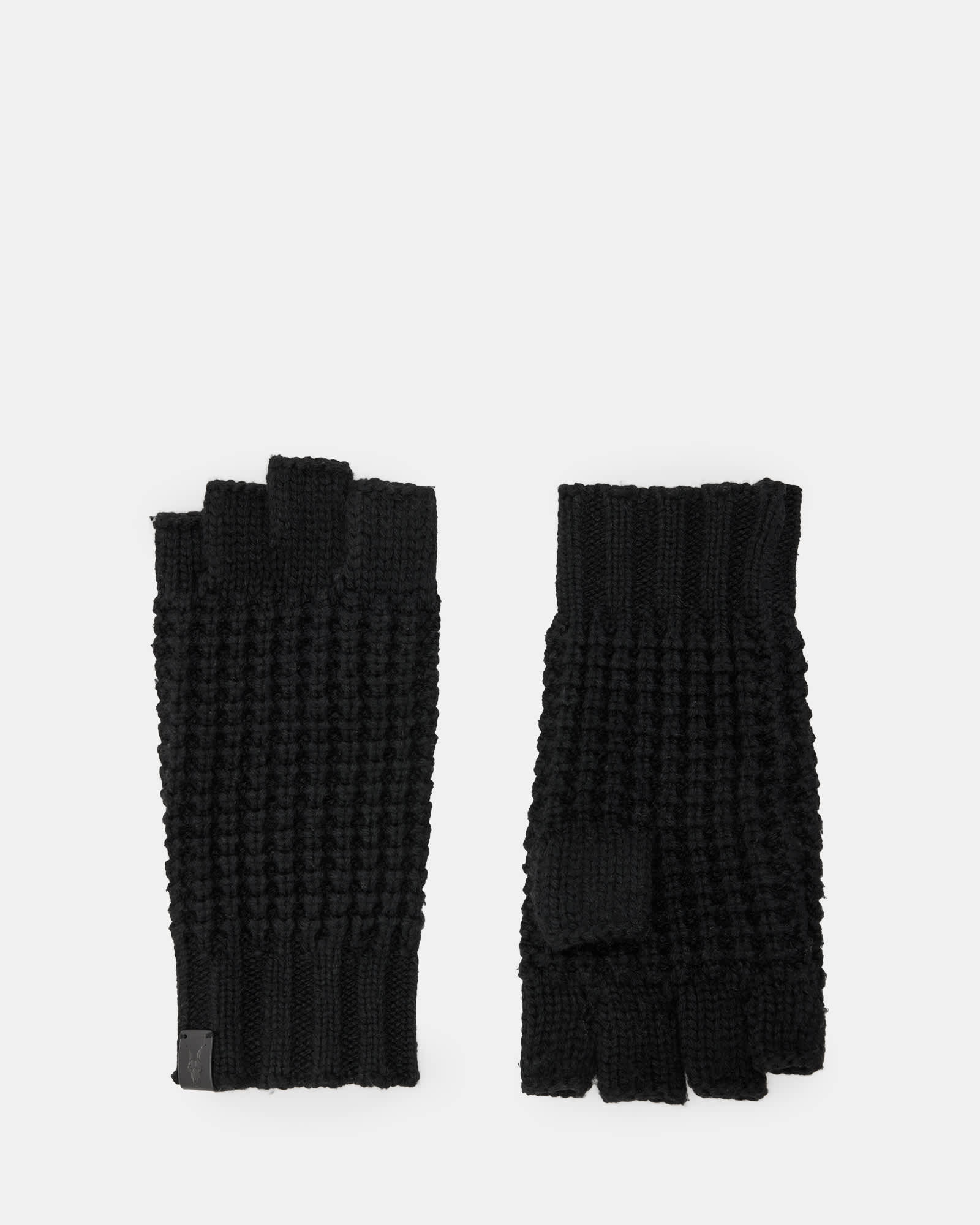 AllSaints Wool/Polyester Nevada Fingerless Wool Blend Gloves