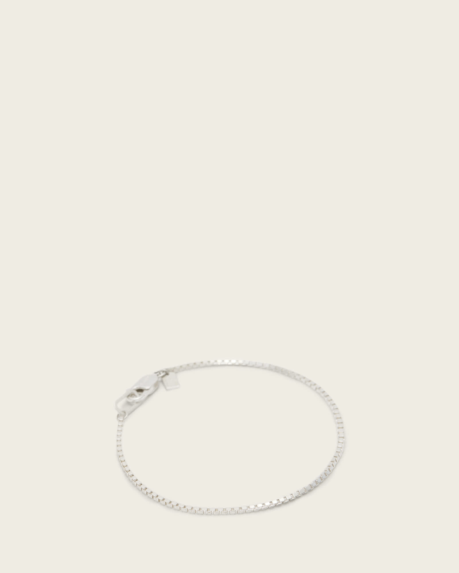 AllSaints Sterling Silver Leor Slim Chain Bracelet, Size: One Size