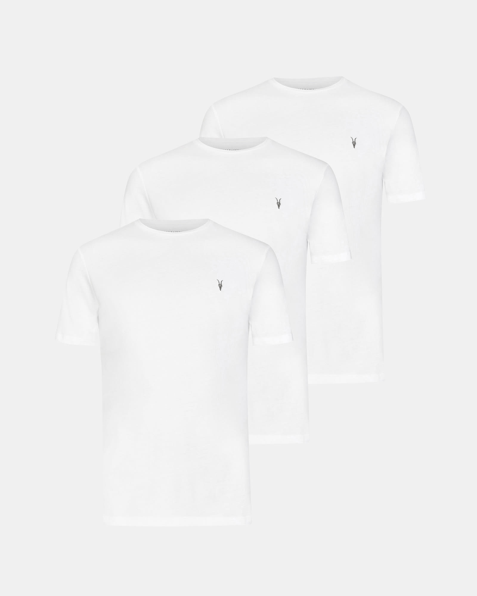 Allsaints Men's White Brace Brushed Cotton 3 Pack T-Shirts - Size  Xxl