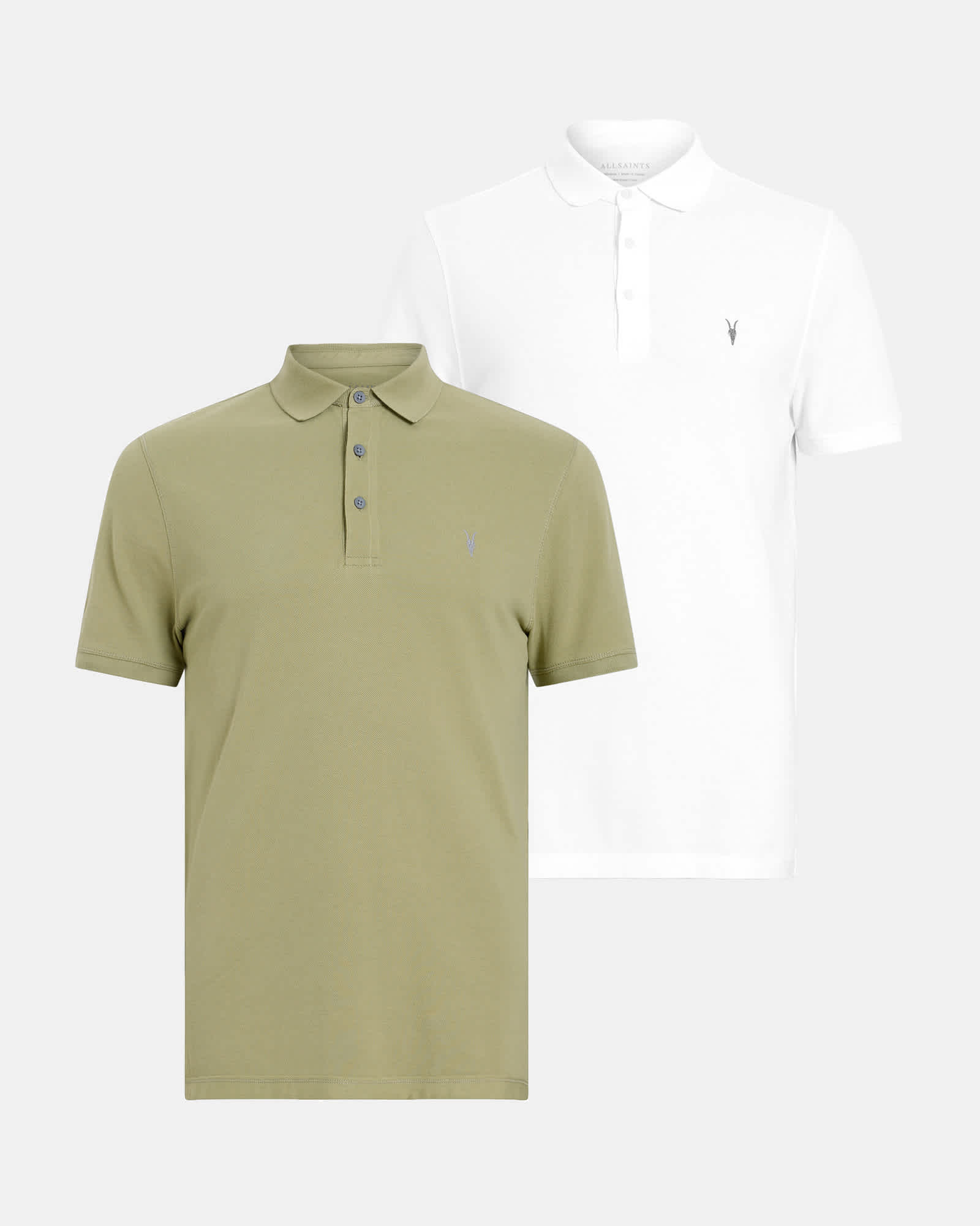 Allsaints Men's Reform Short Sleeve Polo Shirts 2 Pack - Size  Xs