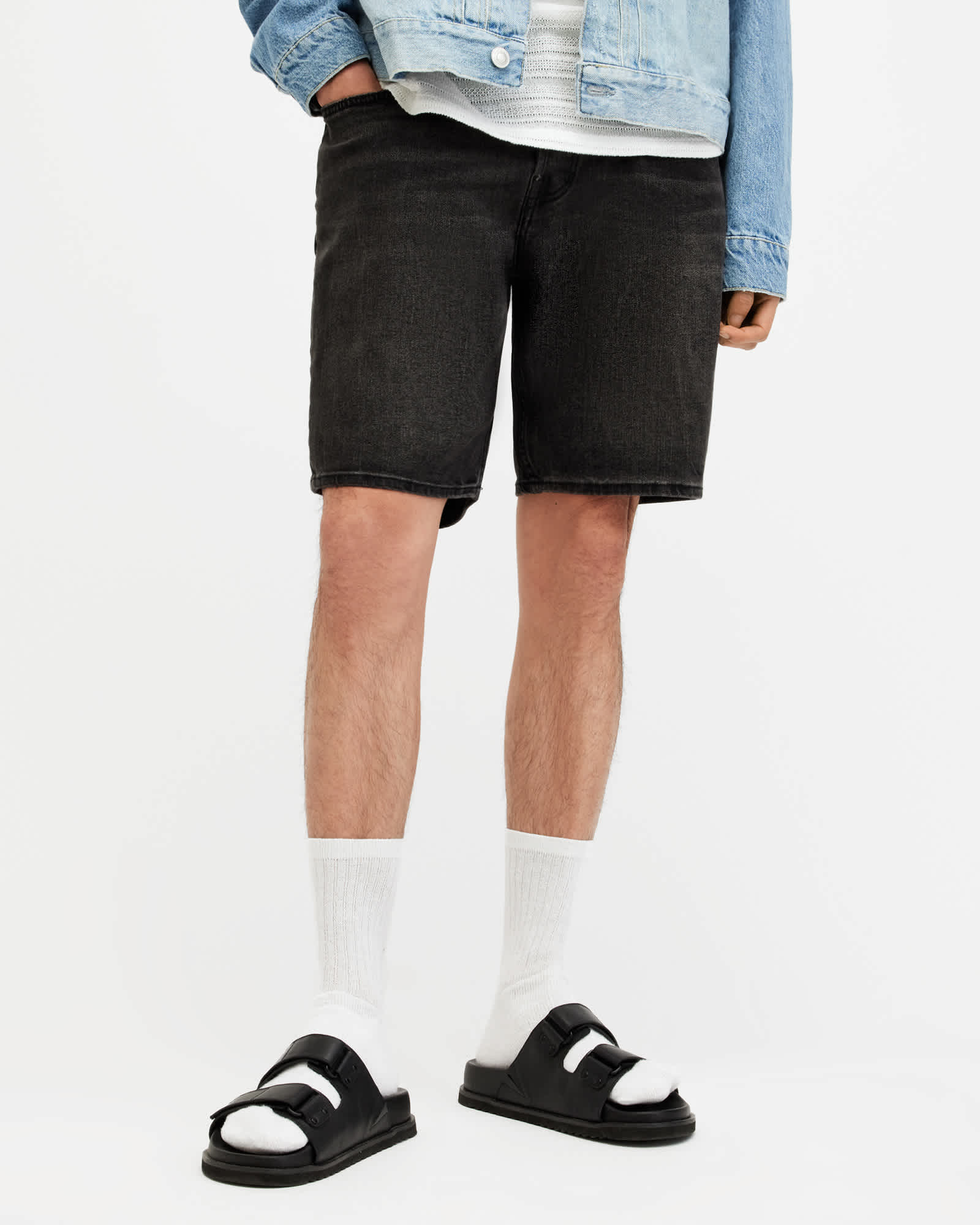 Allsaints Men's Switch Denim Shorts - Size  28
