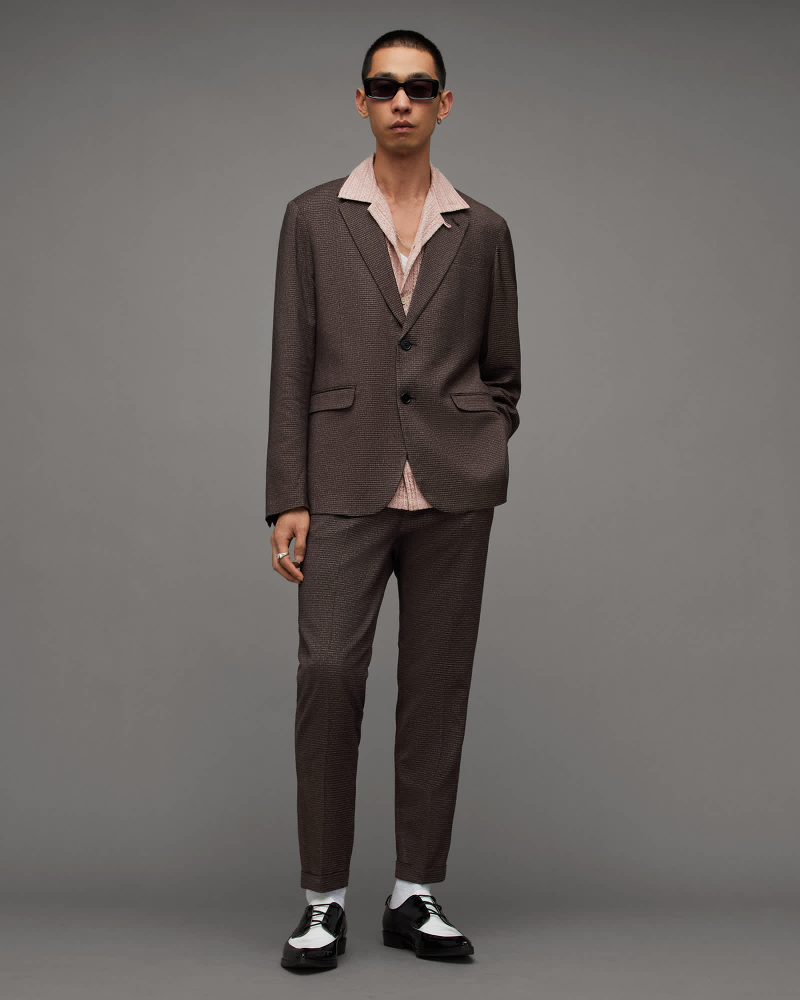 AllSaints Men's Viscose Lowdes Unstructured Slim Fit Blazer, Size: 36