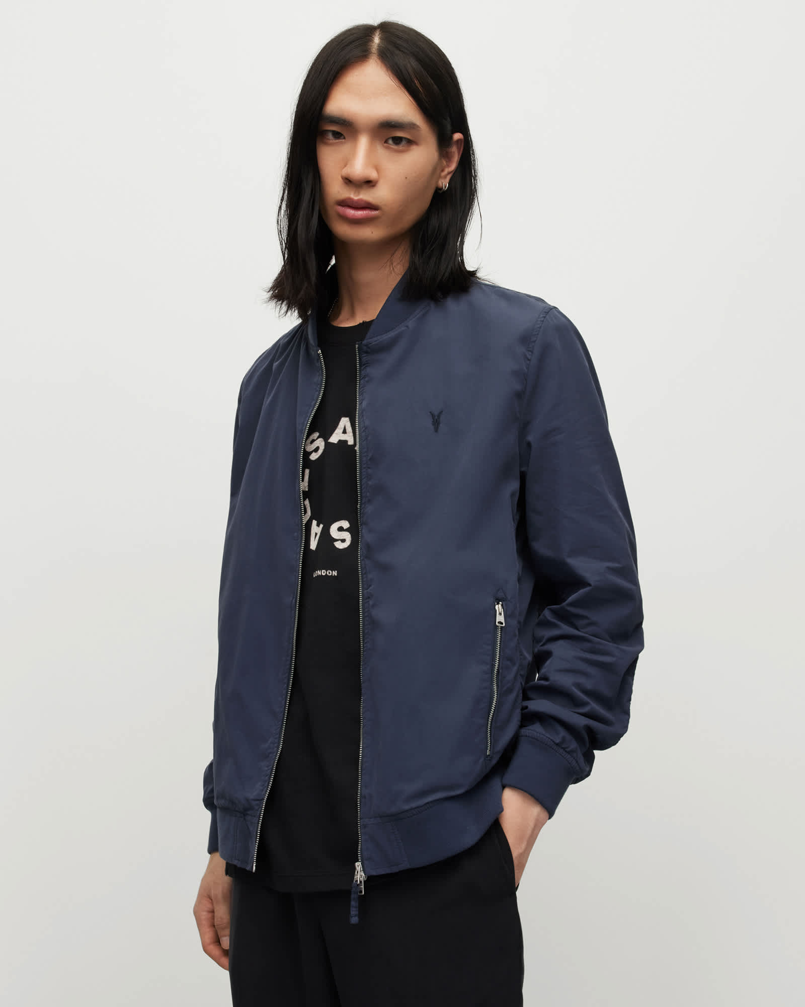 Allsaints Men's Bassett Ramskull Bomber Jacket - Size  Xxl