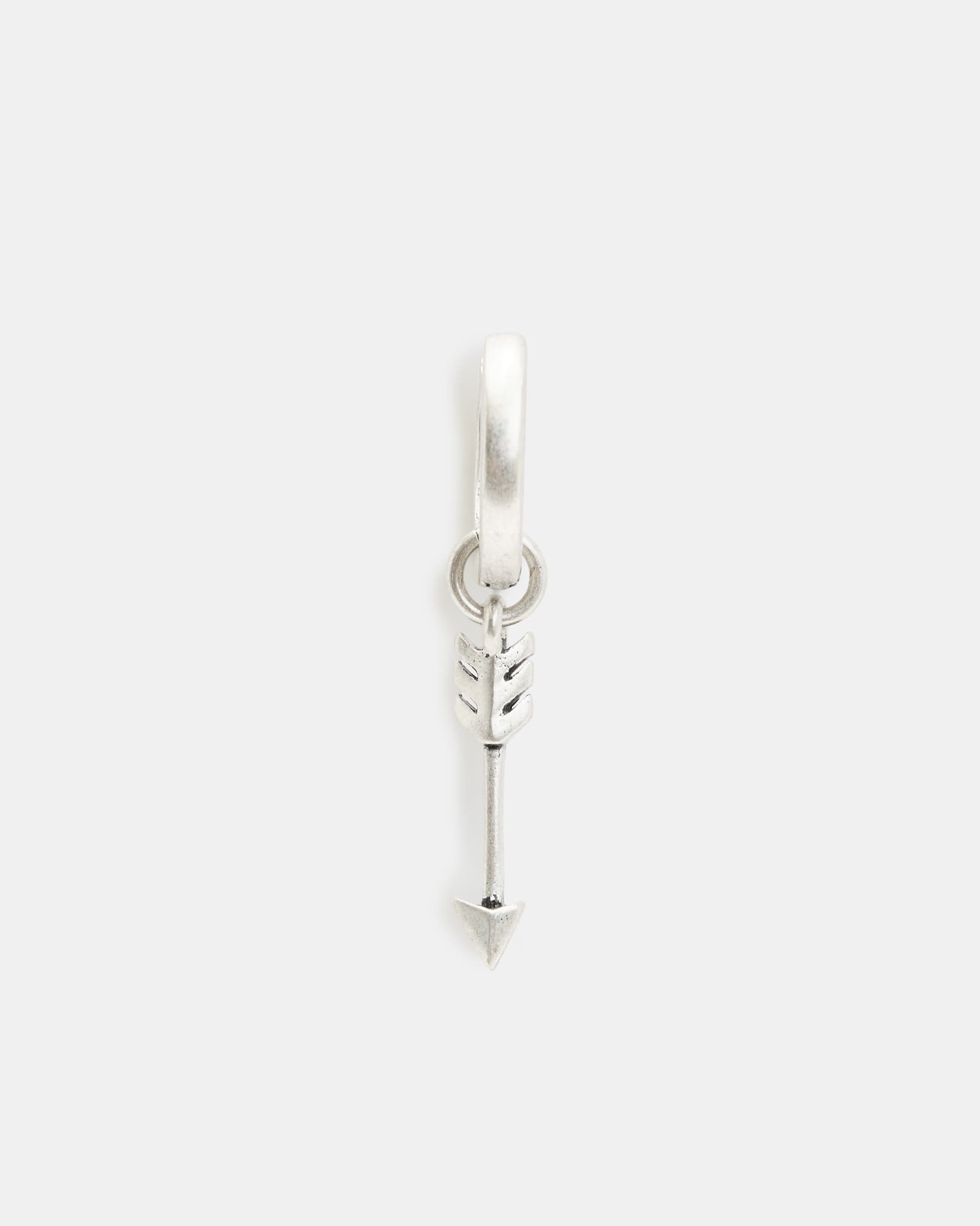 AllSaints Men's Sterling Silver Arrow Sterling Silver Hoop Earring, Size: One Size