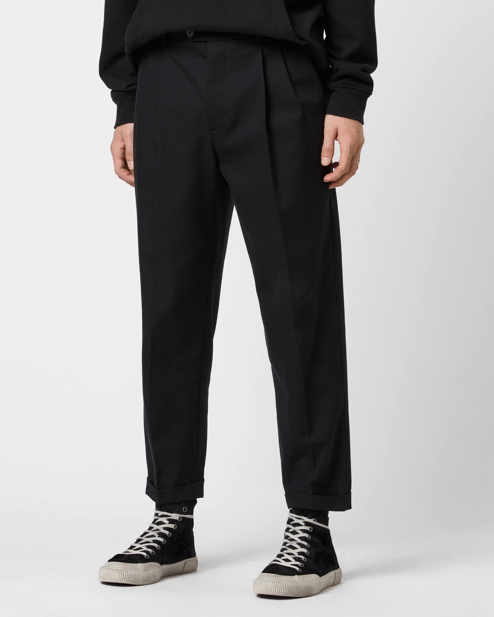 Allsaints Men's Tallis Cropped Slim Trousers - Size  36