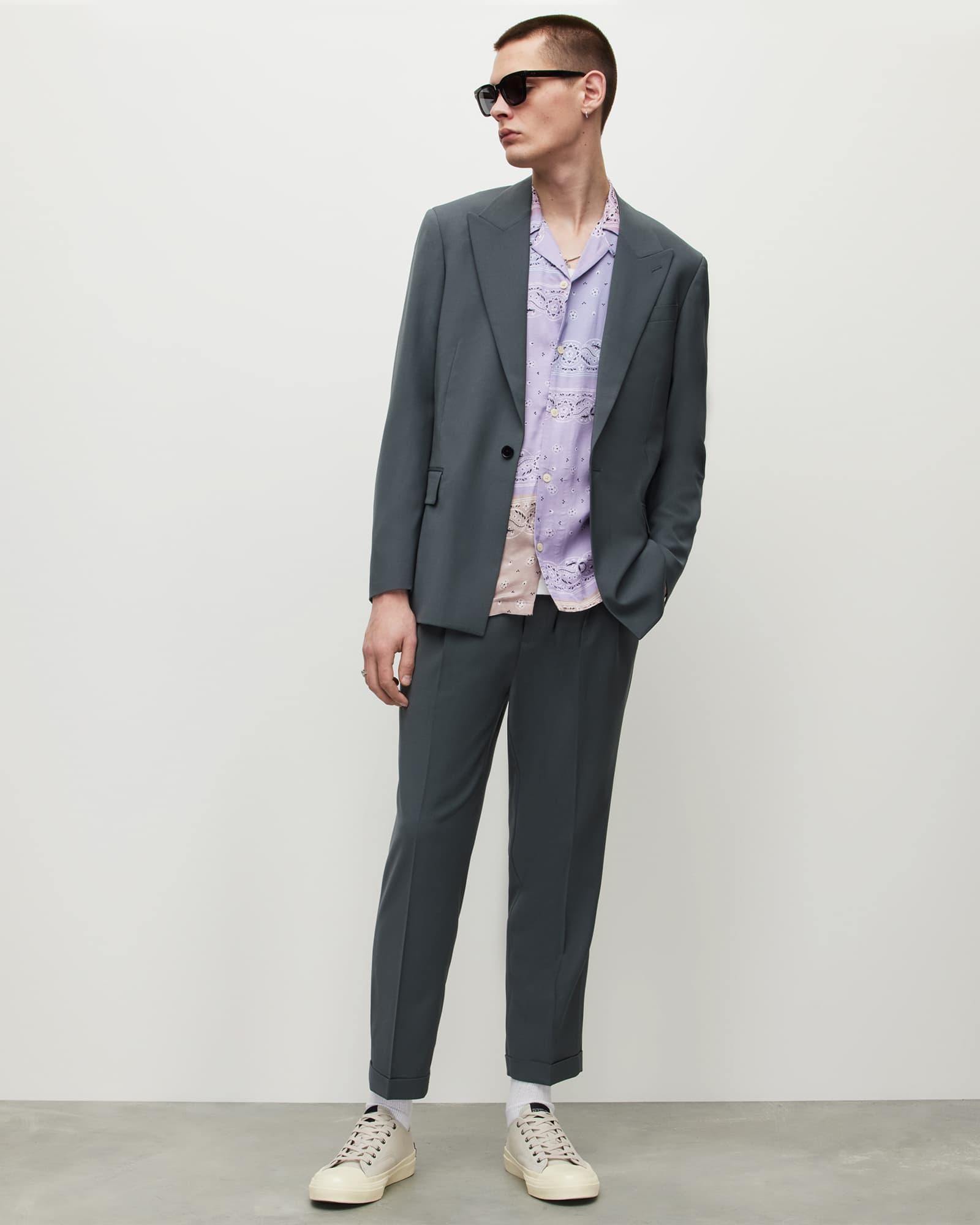 Allsaints Men's Berto Cropped Relaxed Fit Trousers - Size  32