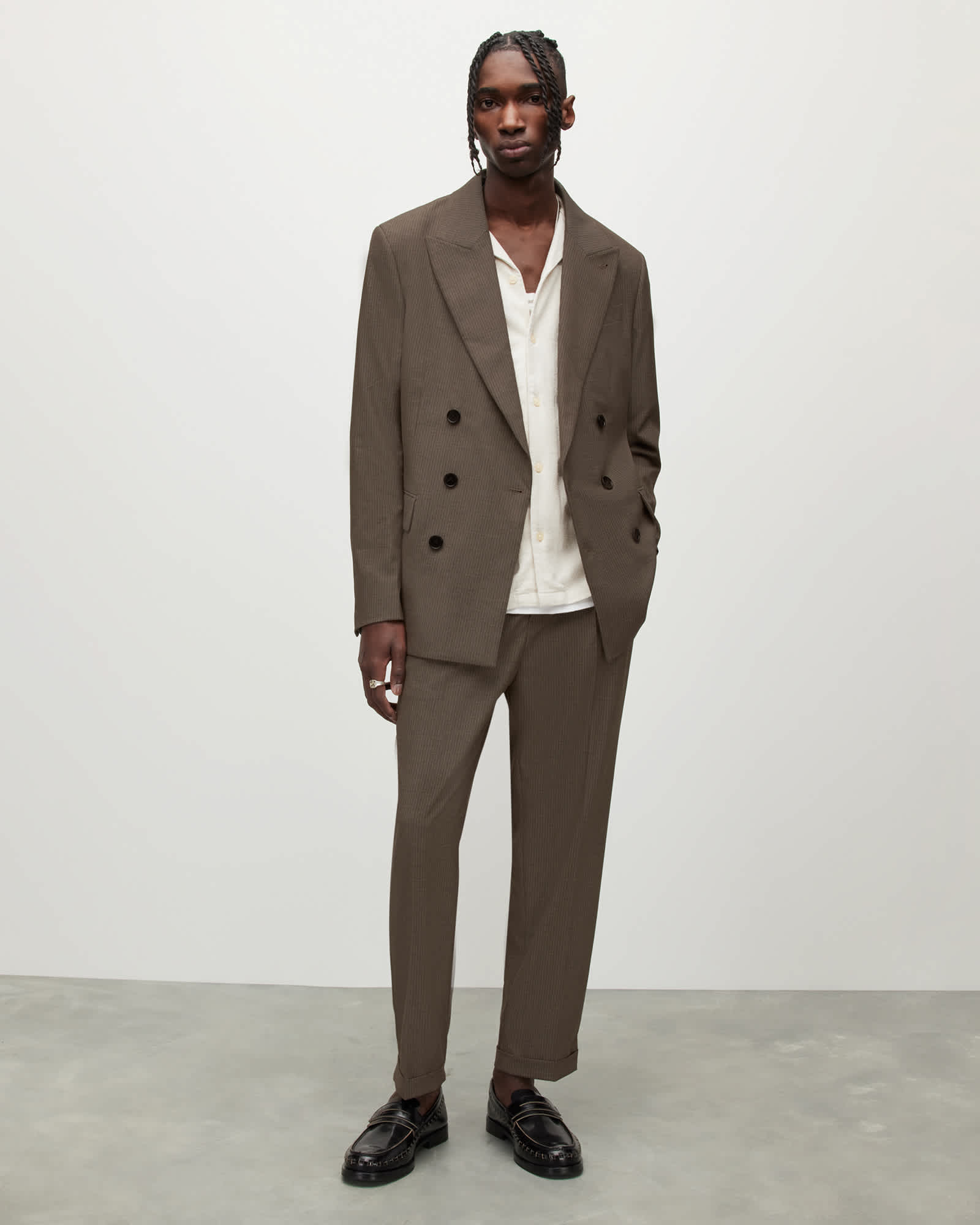 Allsaints Men's Dante Cropped Relaxed Fit Trousers - Size  36