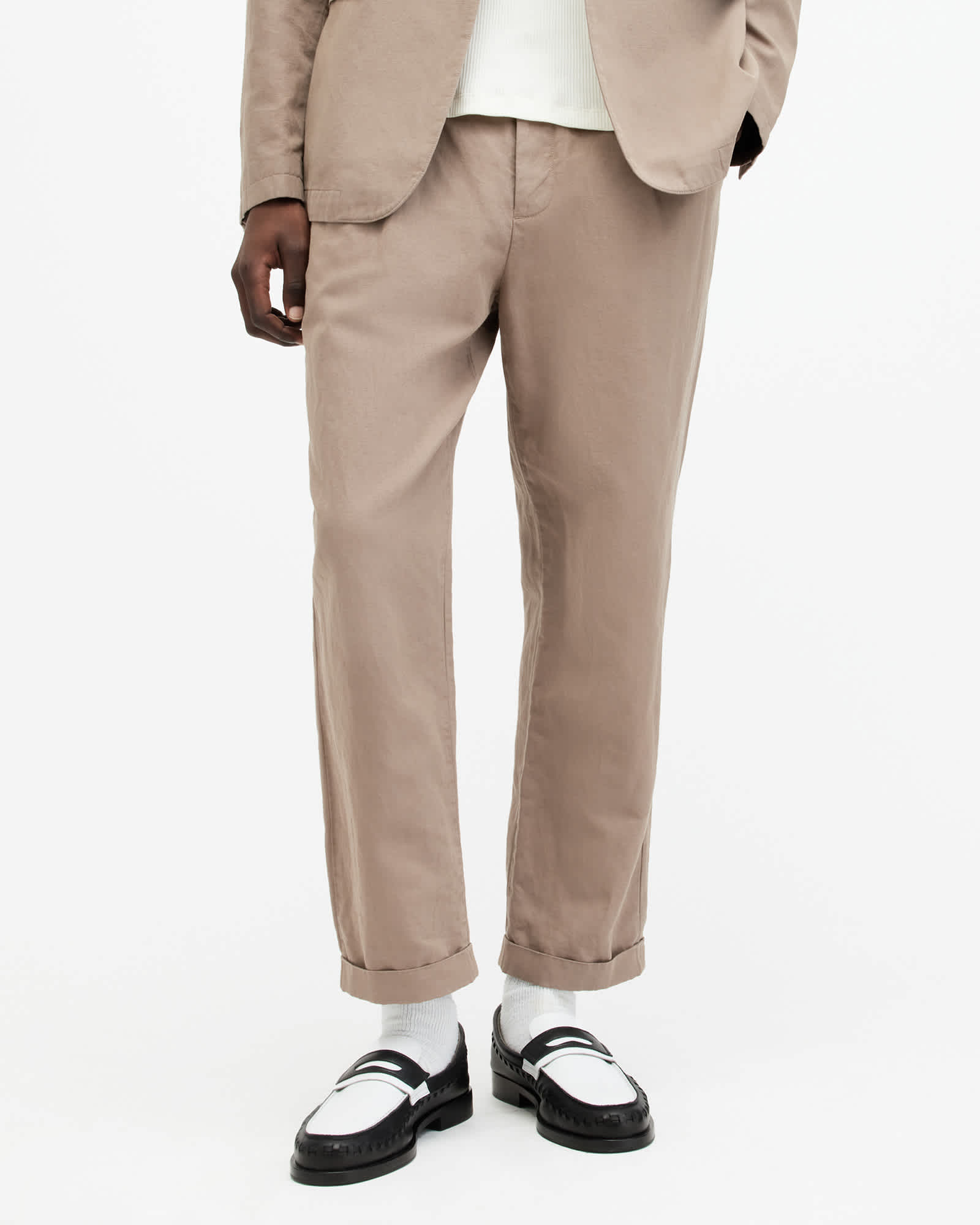 Allsaints Men's Sainte Wide Tapered Leg Trousers - Size  30
