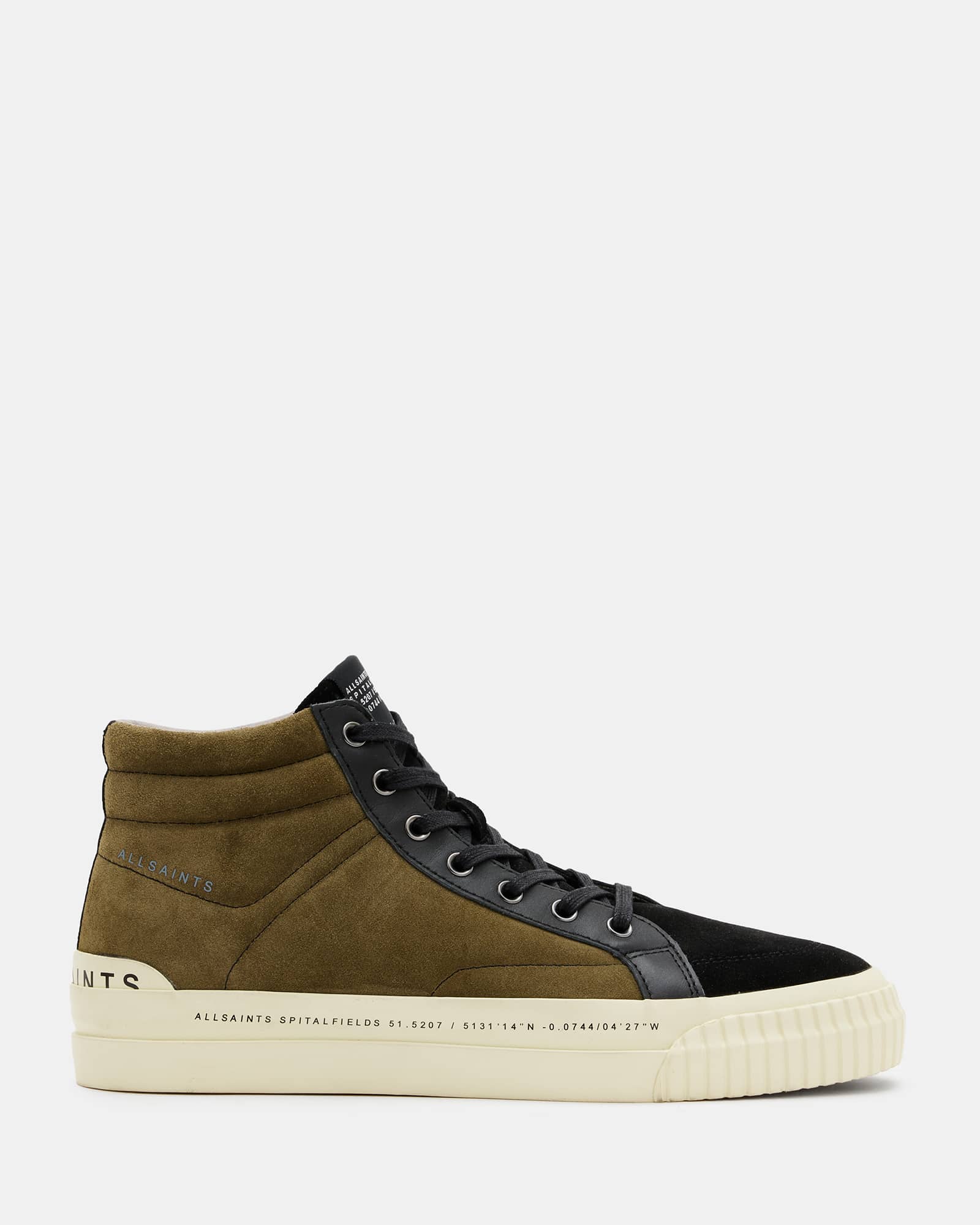 Allsaints Men's Maverick Leather High Top Trainers - Size  12