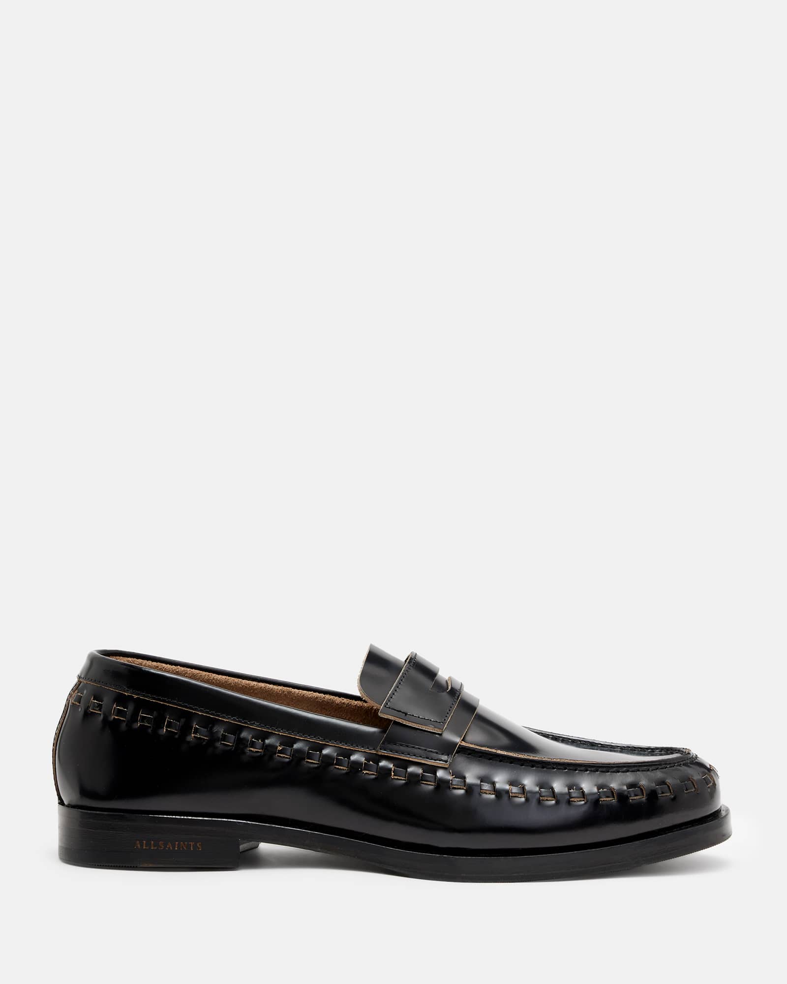 AllSaints cow leather Sammy Leather Loafer Shoes
