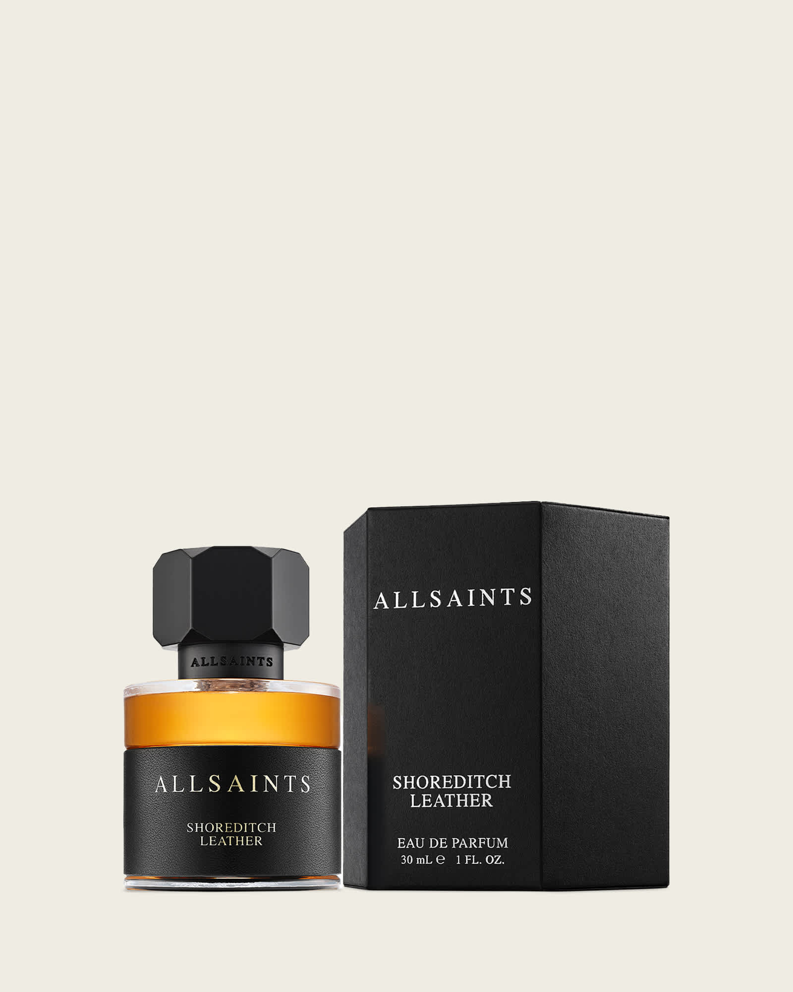 AllSaints Polycarbonate Shoreditch Leather Unisex Fragrance, 30ml, Size: 30ml