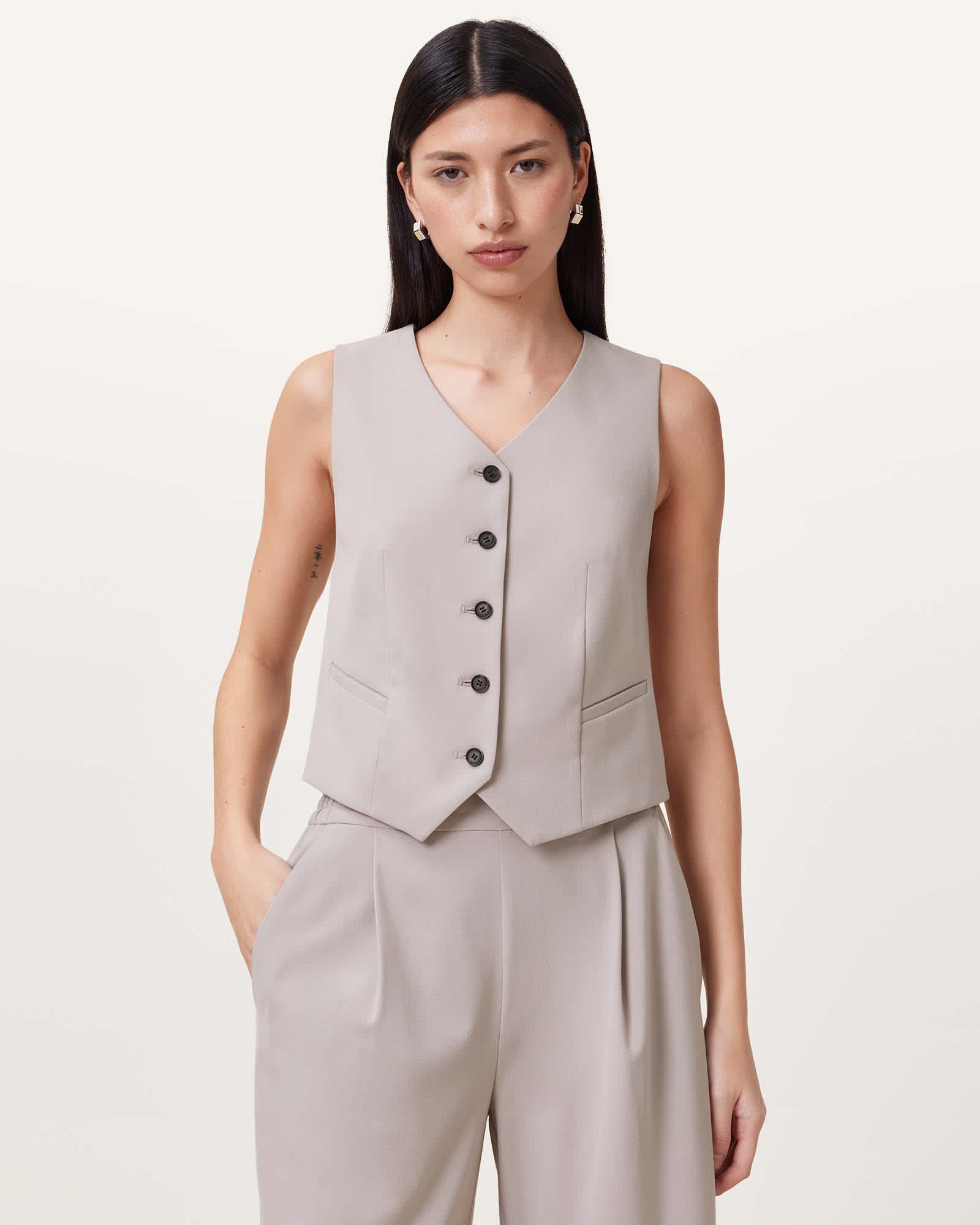Allsaints Women's Aleida Lightweight Tri Waistcoat - Size  16