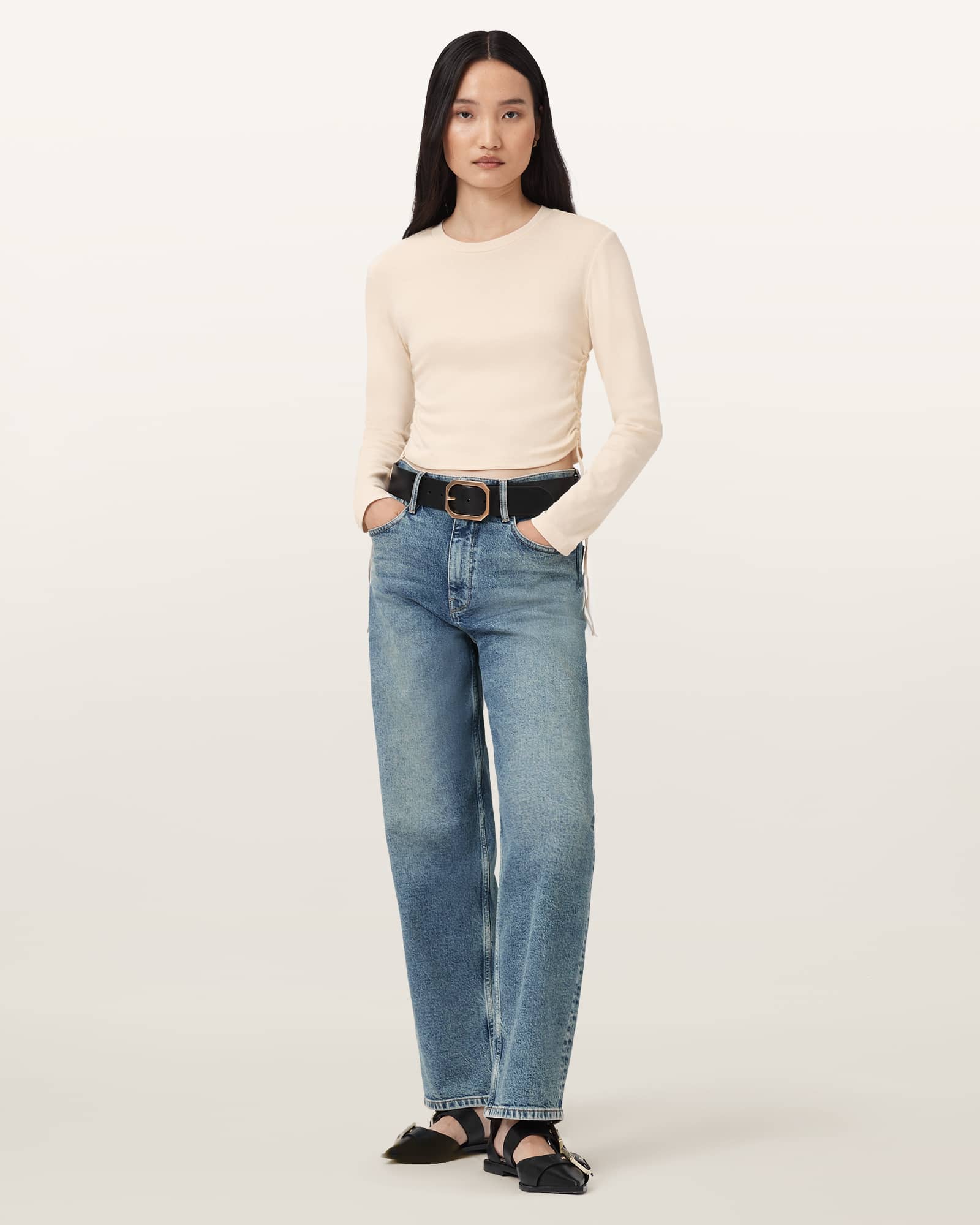 AllSaints Cotton Sonny Long Sleeve T-Shirt