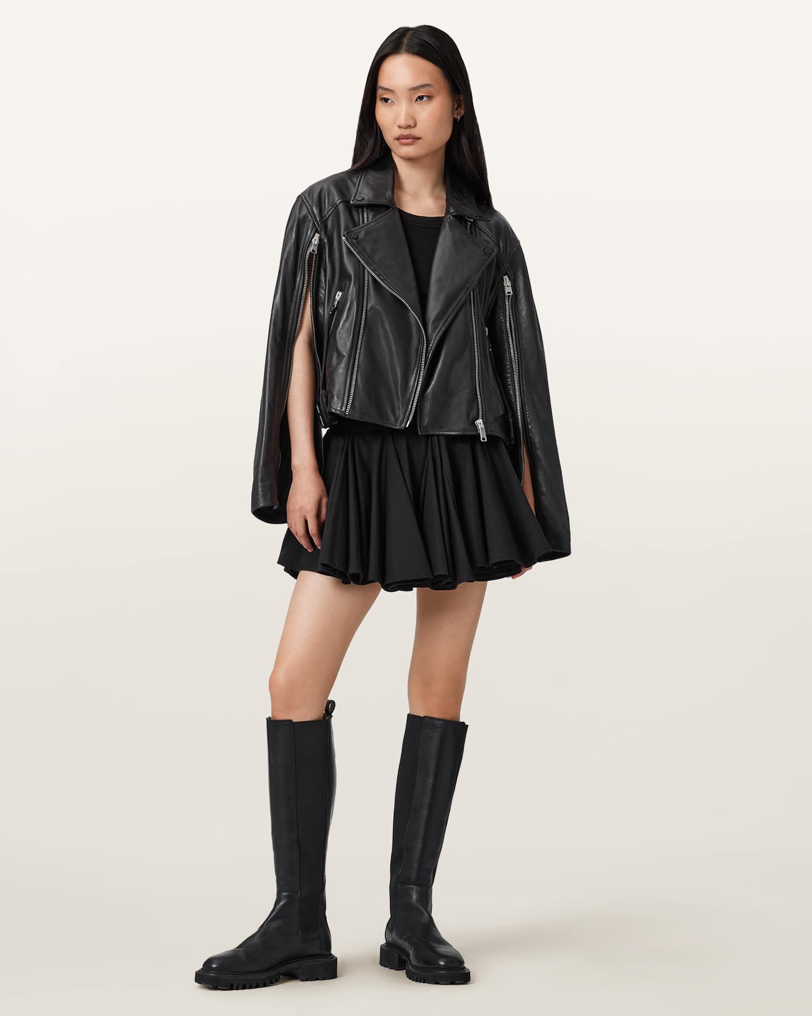 AllSaints Masone Leather Biker Jacket