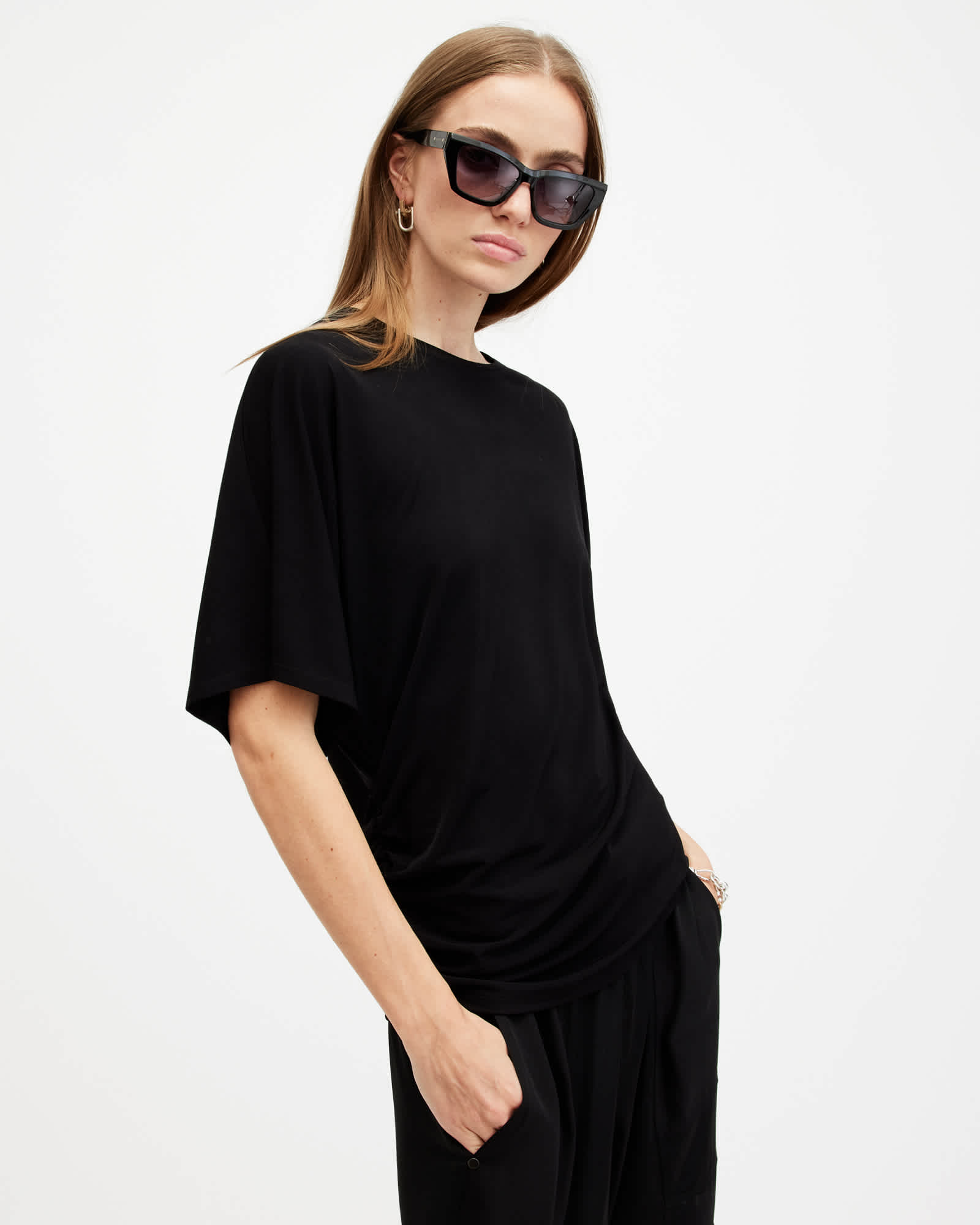Allsaints Women's Kali Batwing Relaxed Fit T-Shirt - Size  Xs