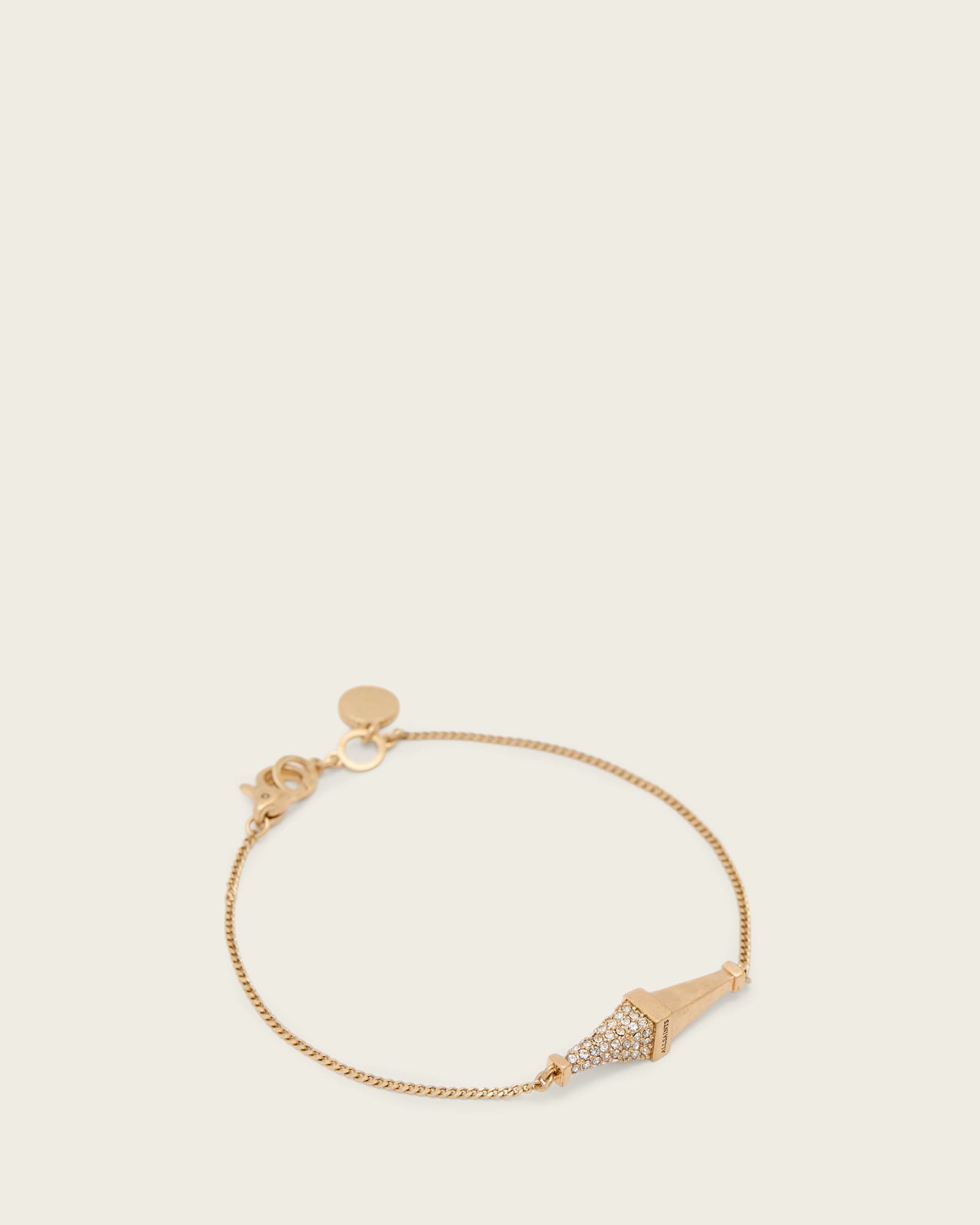 AllSaints Laio Pave Bracelet,, Warm Brass