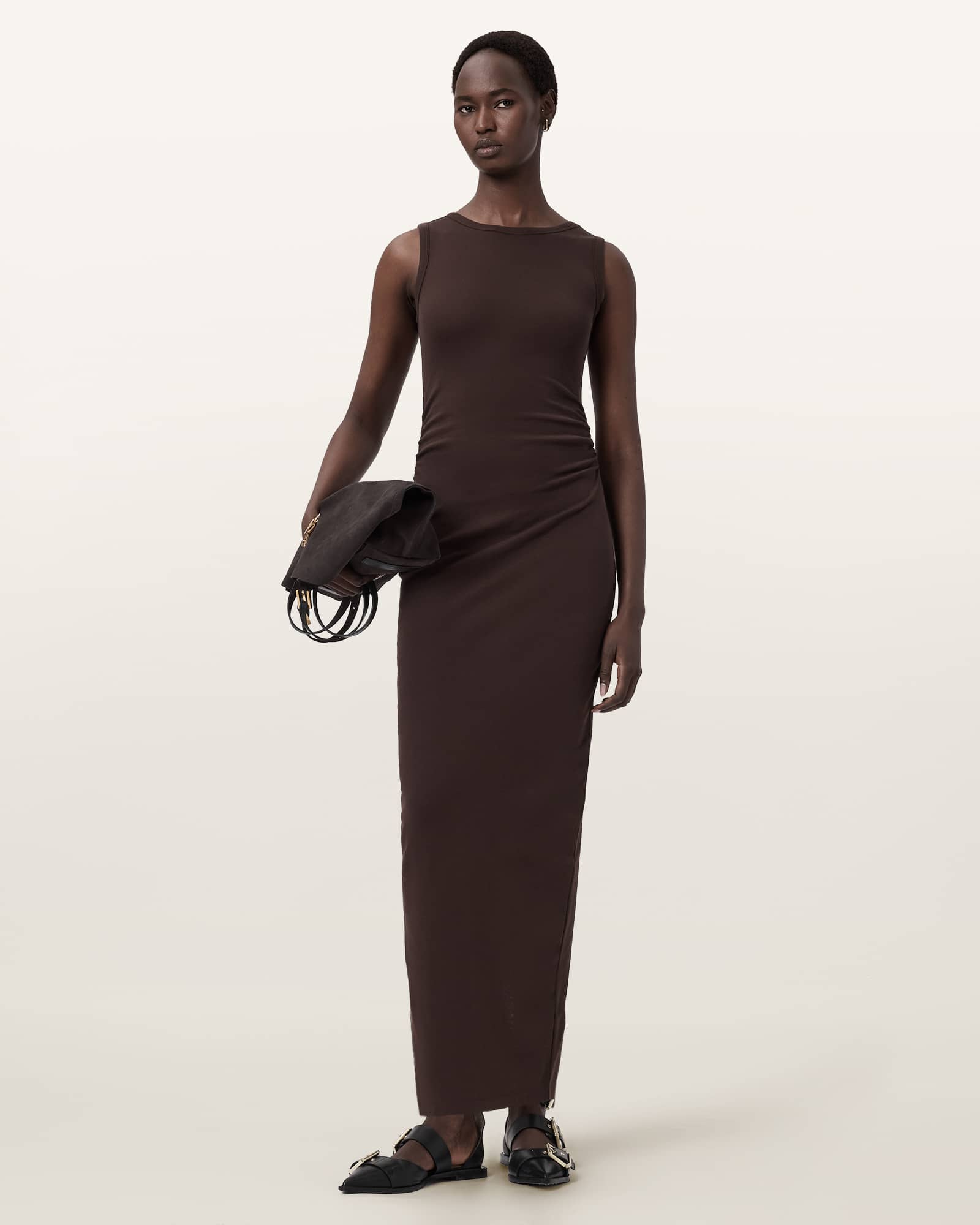 Allsaints Cotton Katrina Bodycon Maxi Dress